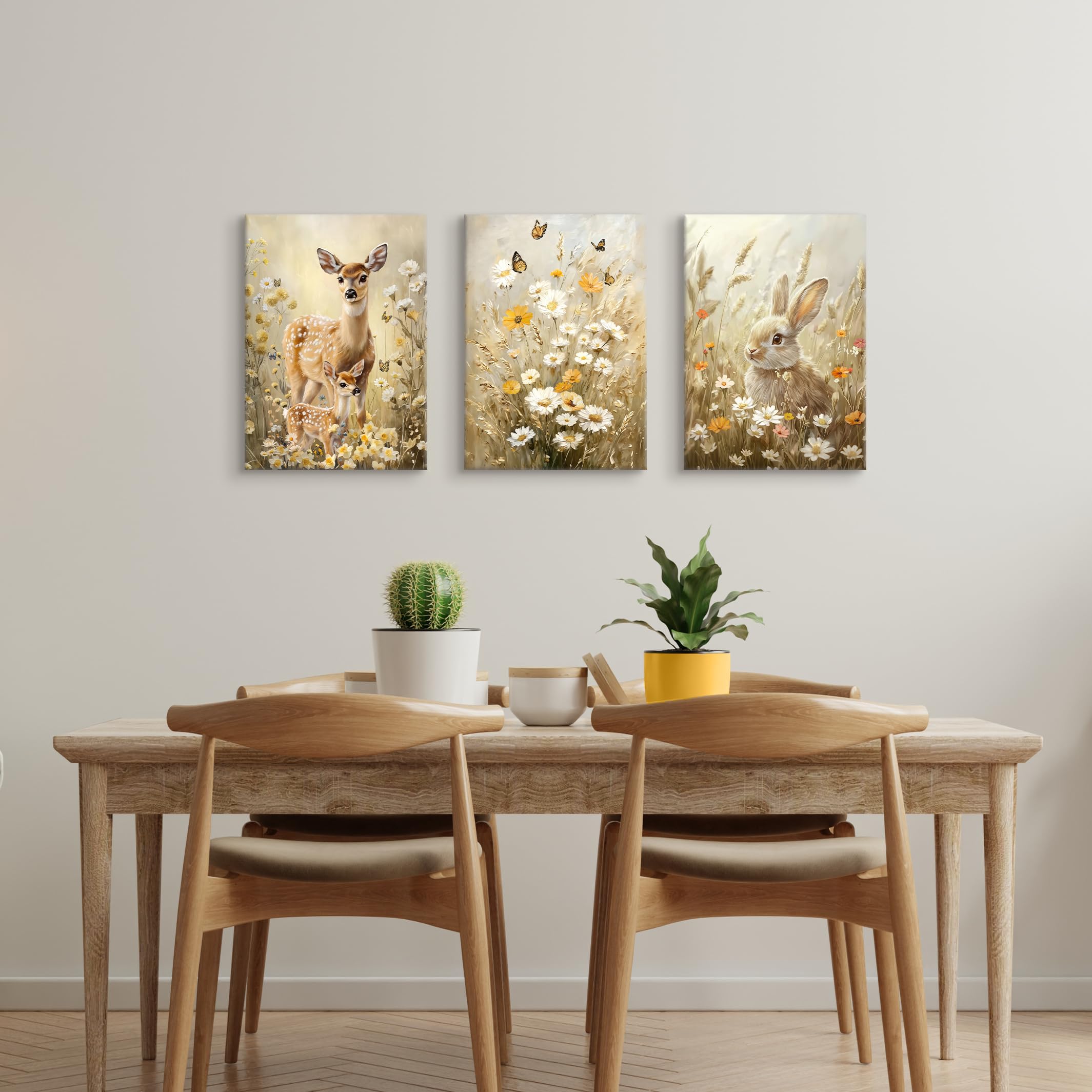 3 Pcs Wooden Framed Canvas Wall Art Set Bohemian Sage Green Canvas Prints Poster Geometric Line Beige Green Pictures for Living Room Bedroom Dinning Room Hallway Stairs Wall Decor 30x40cm x3pcs — view 134