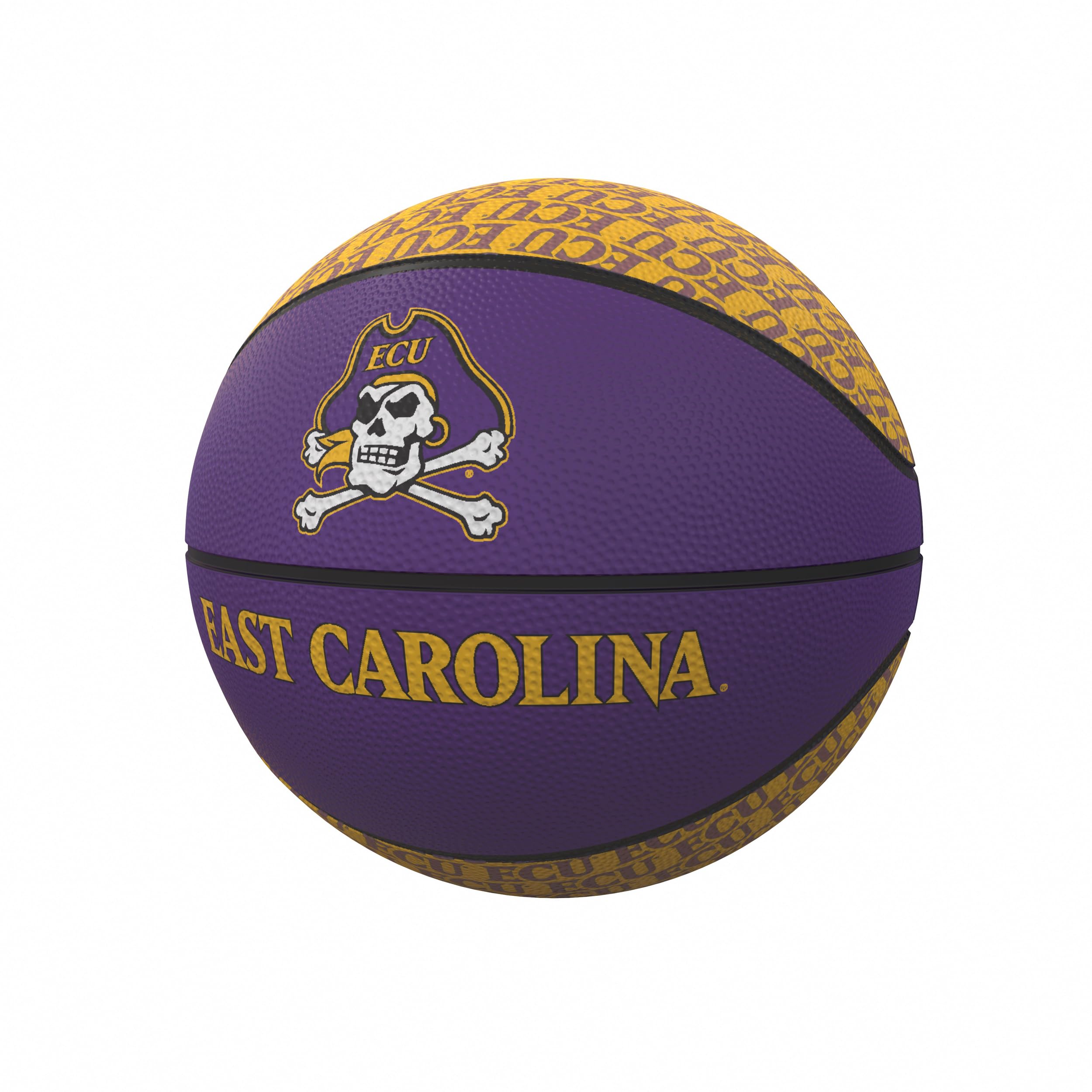 East Carolina Pirates Repeating Logo Mini-Size Rubber Basketball