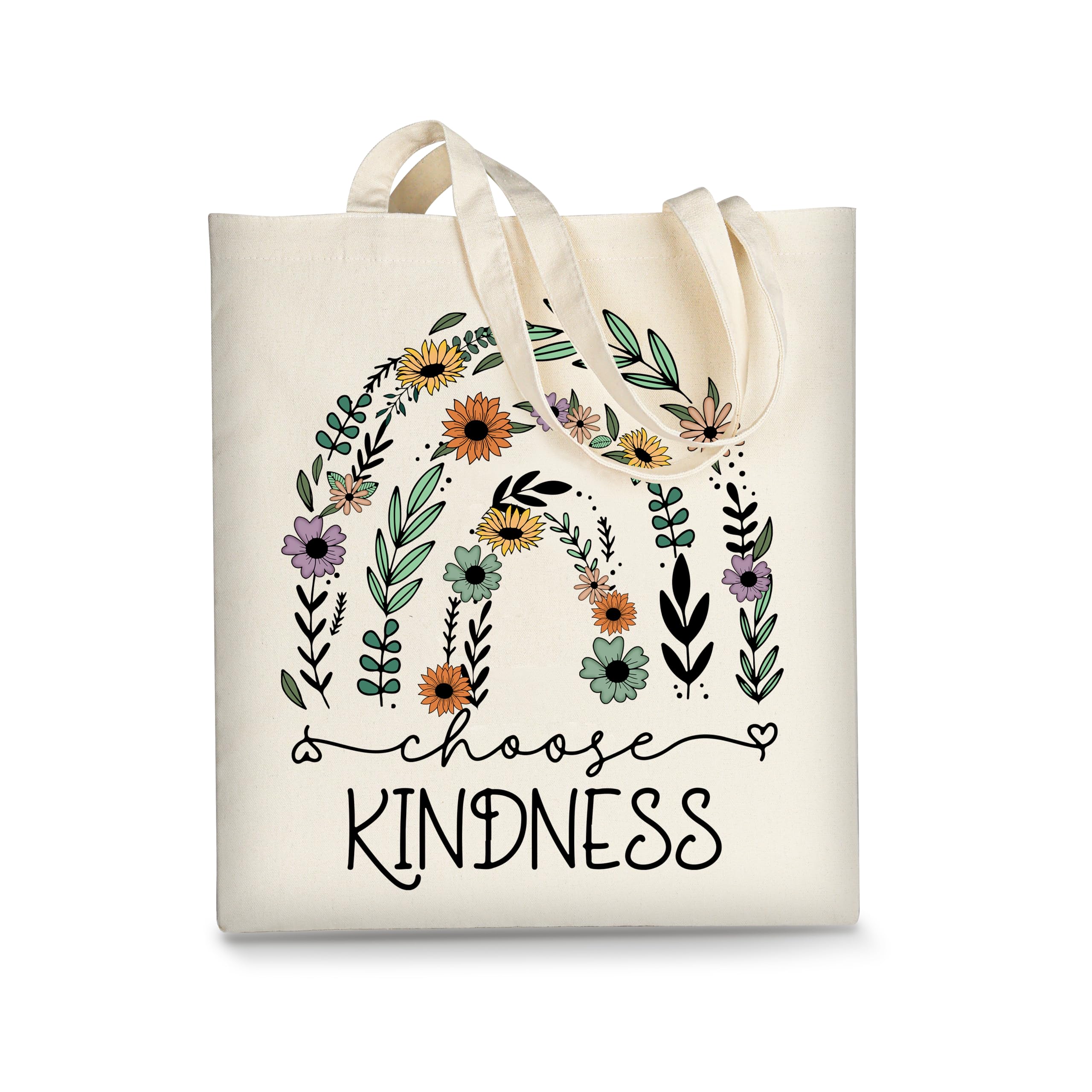 AUSVKAI Canvas Tote Bag Aesthetic for Women, Cute Cloth Cotton Bags for College Shopping Beach Grocery and Trendy Gifts