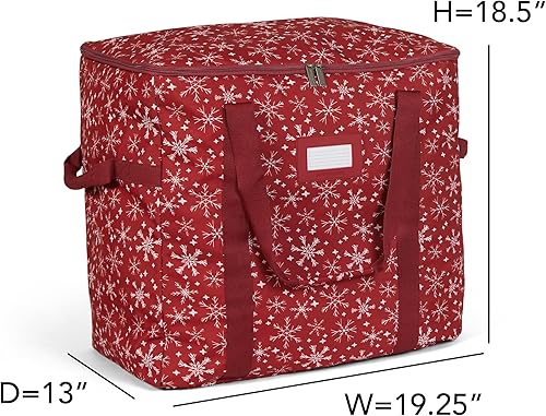 Vista 108 de Covermates Keepsakes Rolling Treasurekeeper Storage Bag - Carrying Handles, ID Window, Dual Wheels - Holiday Storage, Green