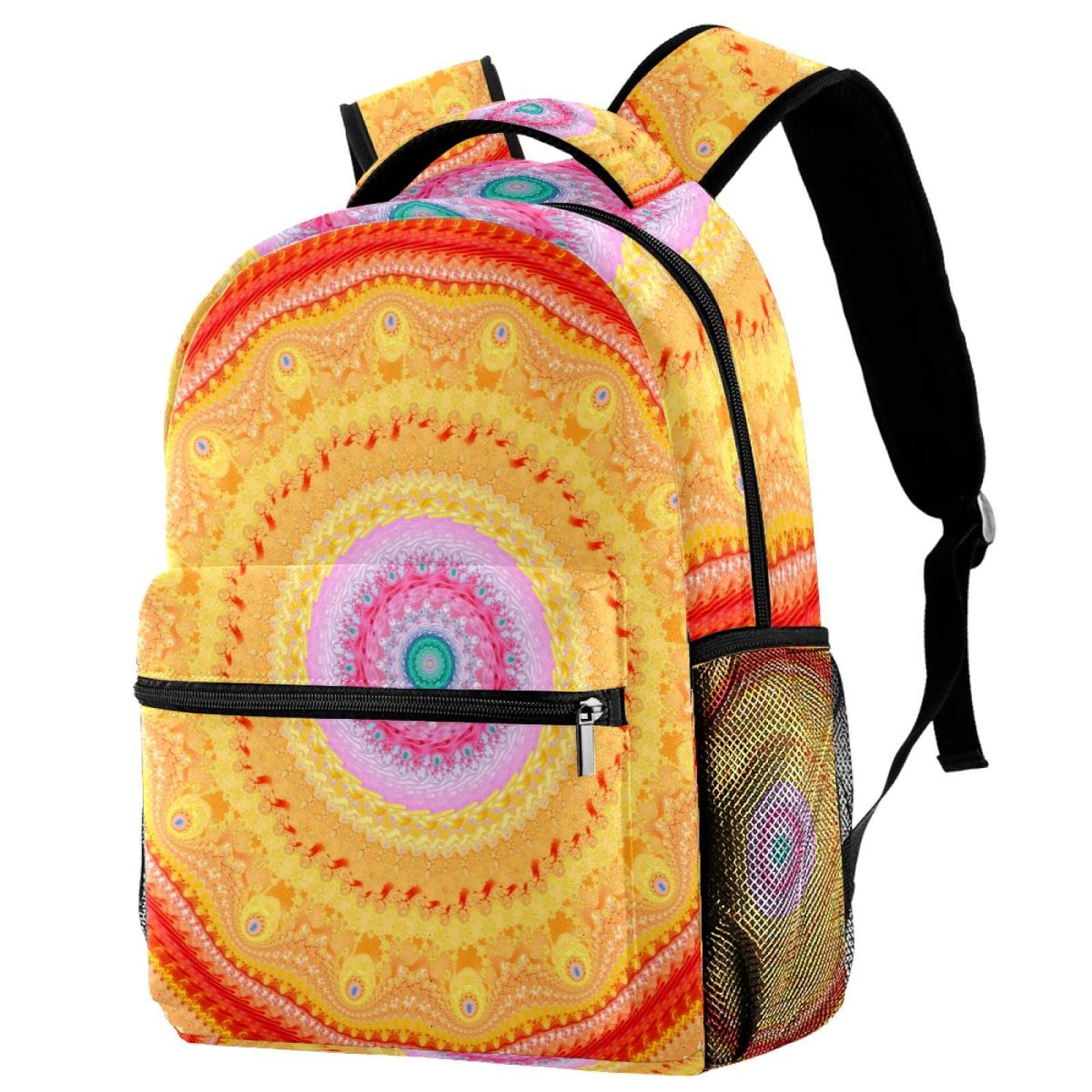 Mochila para portátil ergonómica naranja tie-dye contra el dolor de espalda 7