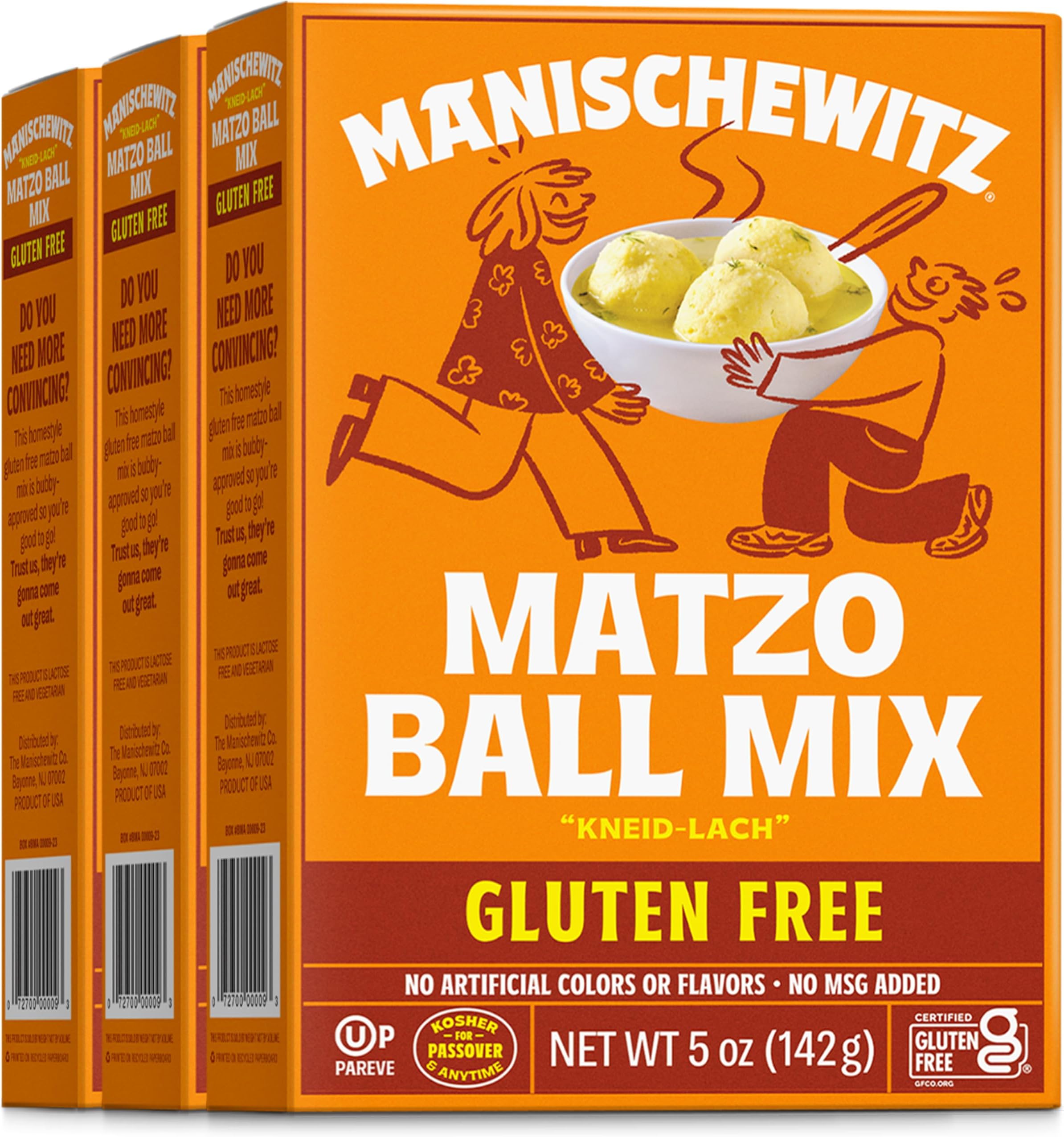 Manischewitz Gluten Free Matzo Ball Mix, 5 Ounce (Pack of 3) Easy to Prepare, Delicious & Authentic Matzo Balls