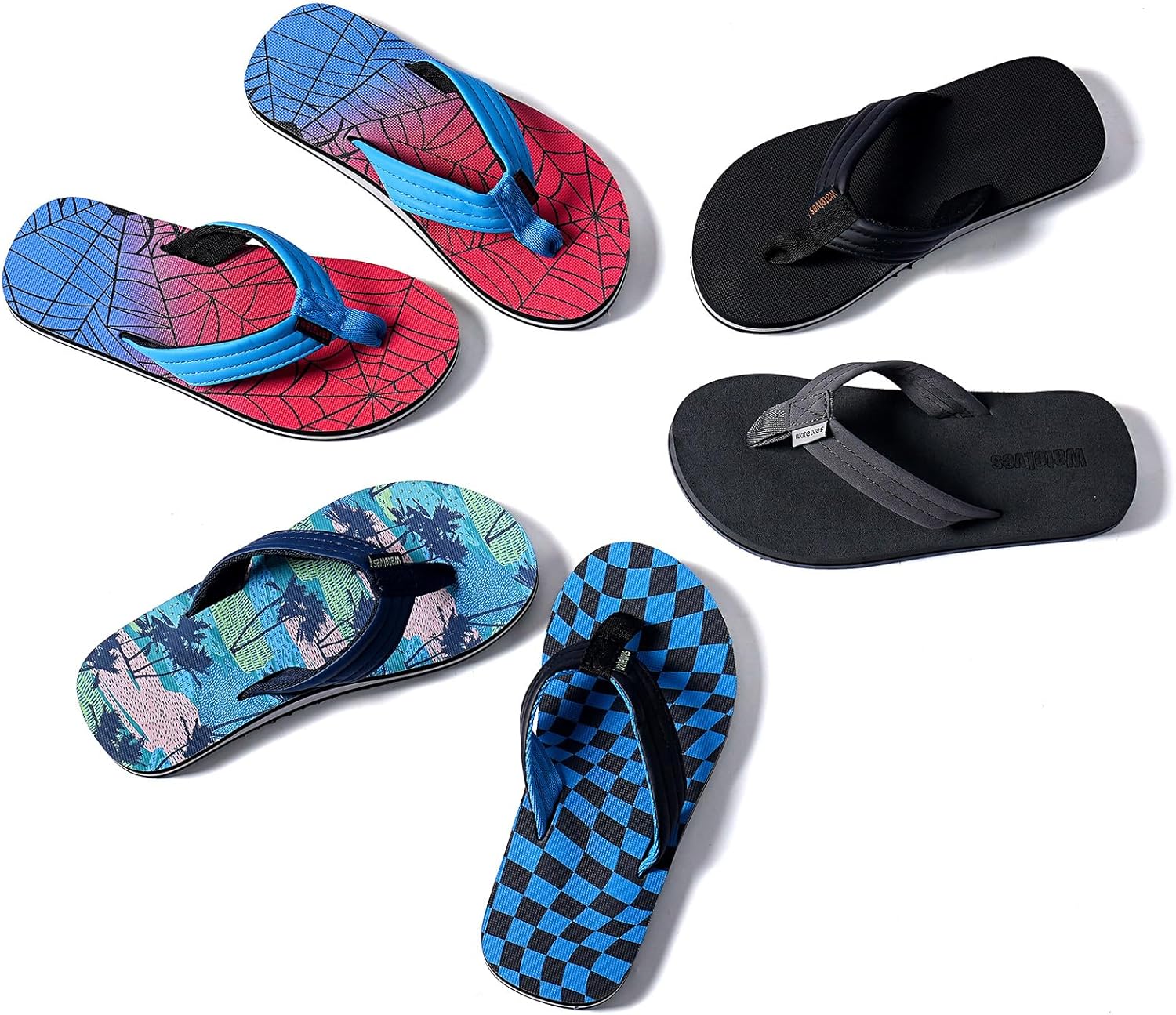 WateLves Kids Flip Flops Boys Girls Sandals Youth Big Kid Summer Slip on Thong Slide Sandals for Beach Pool Shower Little/Big Kid - Image 5