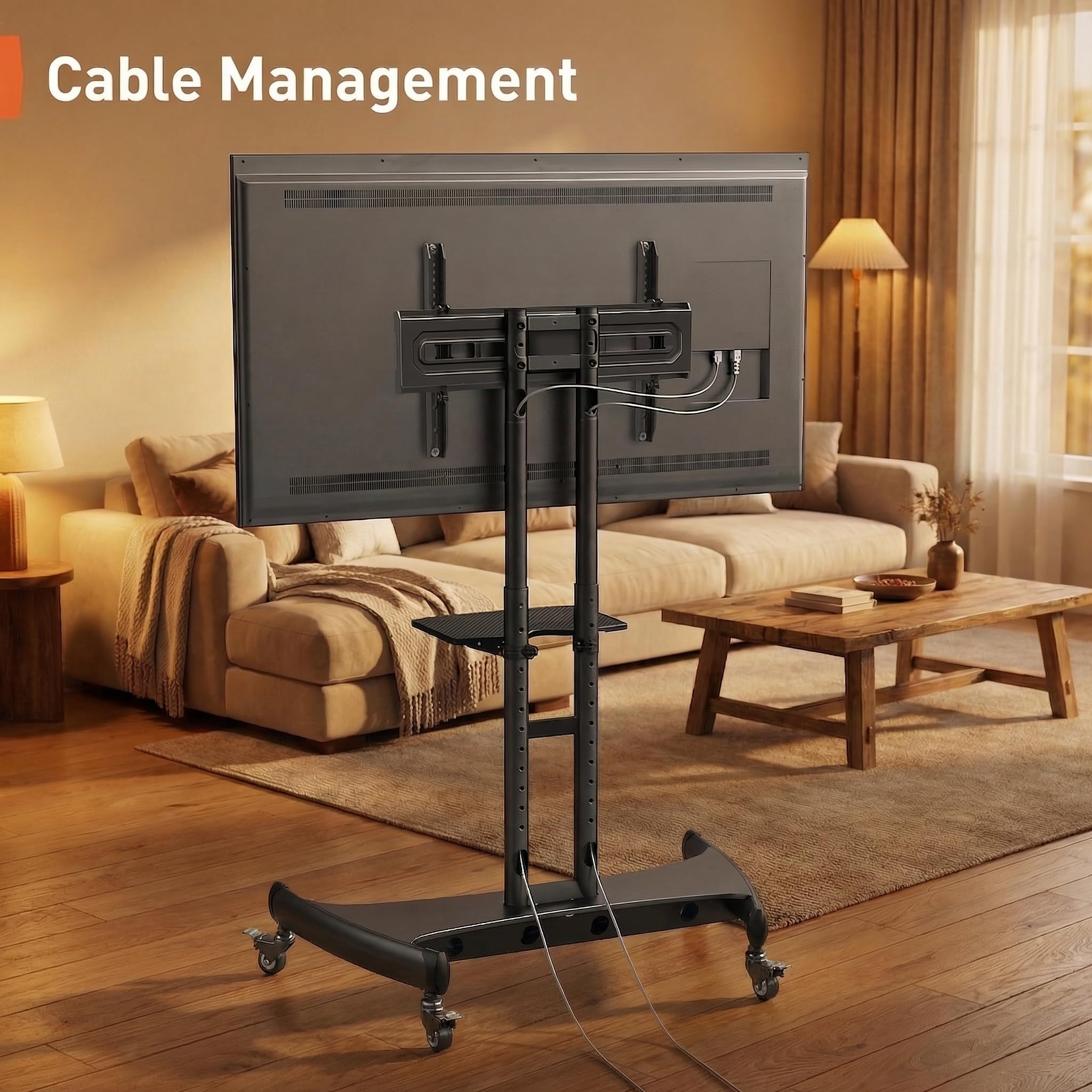 Soporte de TV con altura ajustable para televisores de pantalla plana de 32-70 pulgadas LCD LED 4K