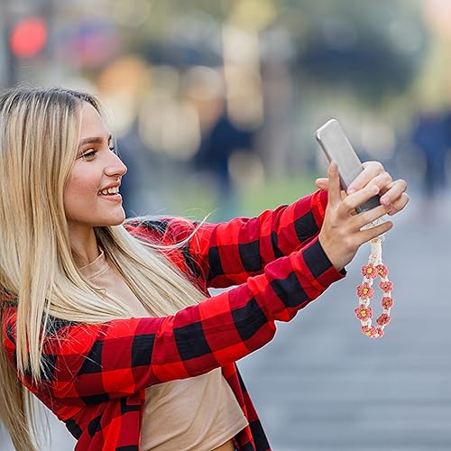 Miniatura 5 de WALXINK Handmade Wristlet Keychain for Women with Key Ring Macrame Lanyards for Keys Sturdy Keychain for Car Keys