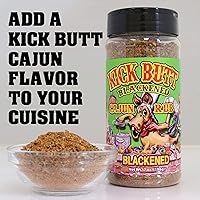 Vista 6 de Kick Butt Gourmet Condimento Cajún Agitador de Especias - Condimento Cajún Picante para Frotar (7 oz) - Usar para Condimento Criollo