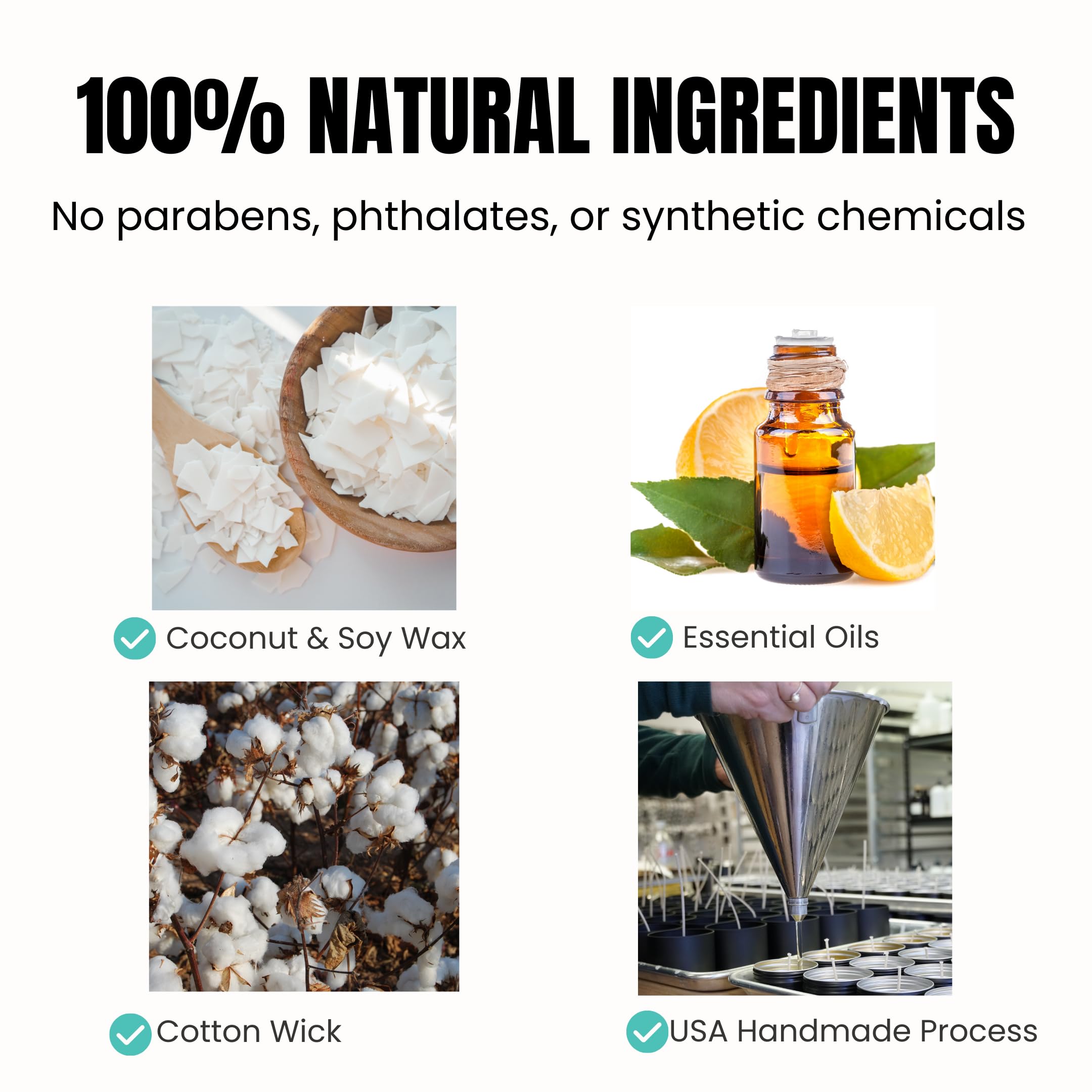 Go Candles Premium Duftkerzen Geschenkset | 3 Aromatherapie-Kerzen | Natürliches Kokosnuss-Sojawachs | Sauberes Abbrennen | Handgegossen in den USA | Luxuriöser Raumduft | Zitrus-, Kräuter- und
