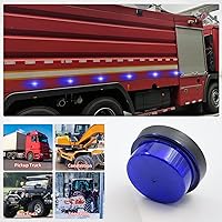 Vista 5 de Luz de Advertencia Estroboscópica LED, Luz de Baliza Estroboscópica Intermitente, Mini Luz de Baliza Estroboscópica Redonda para Techo de 12V 24V