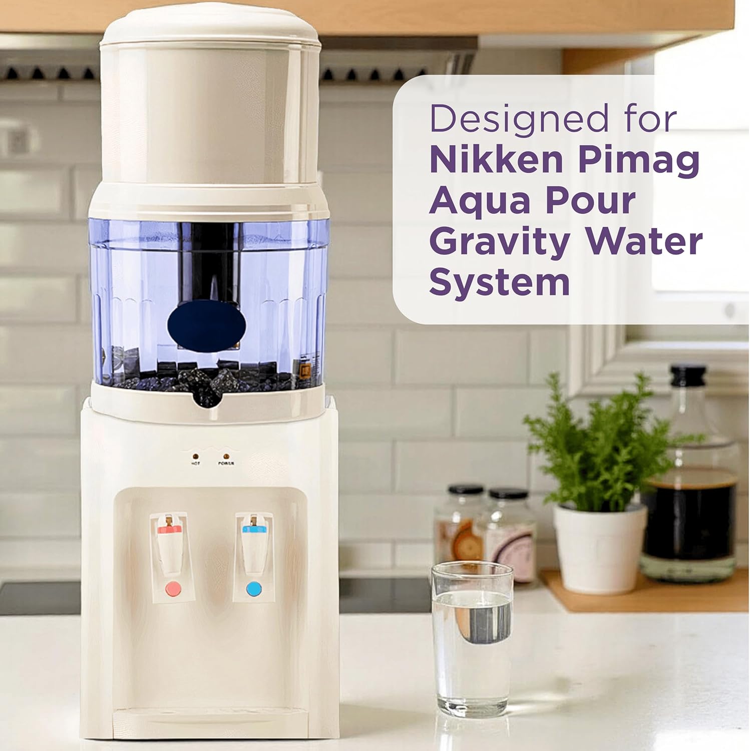 Mineral Stones Replacement 13564, Cartridge 1361 & Micro Sponge Prefilter 1362 for Nikken Water Filter Replacement PiMag Aqua Pour Water Filter System, Countertop Drinking Alkaline Filtration System
