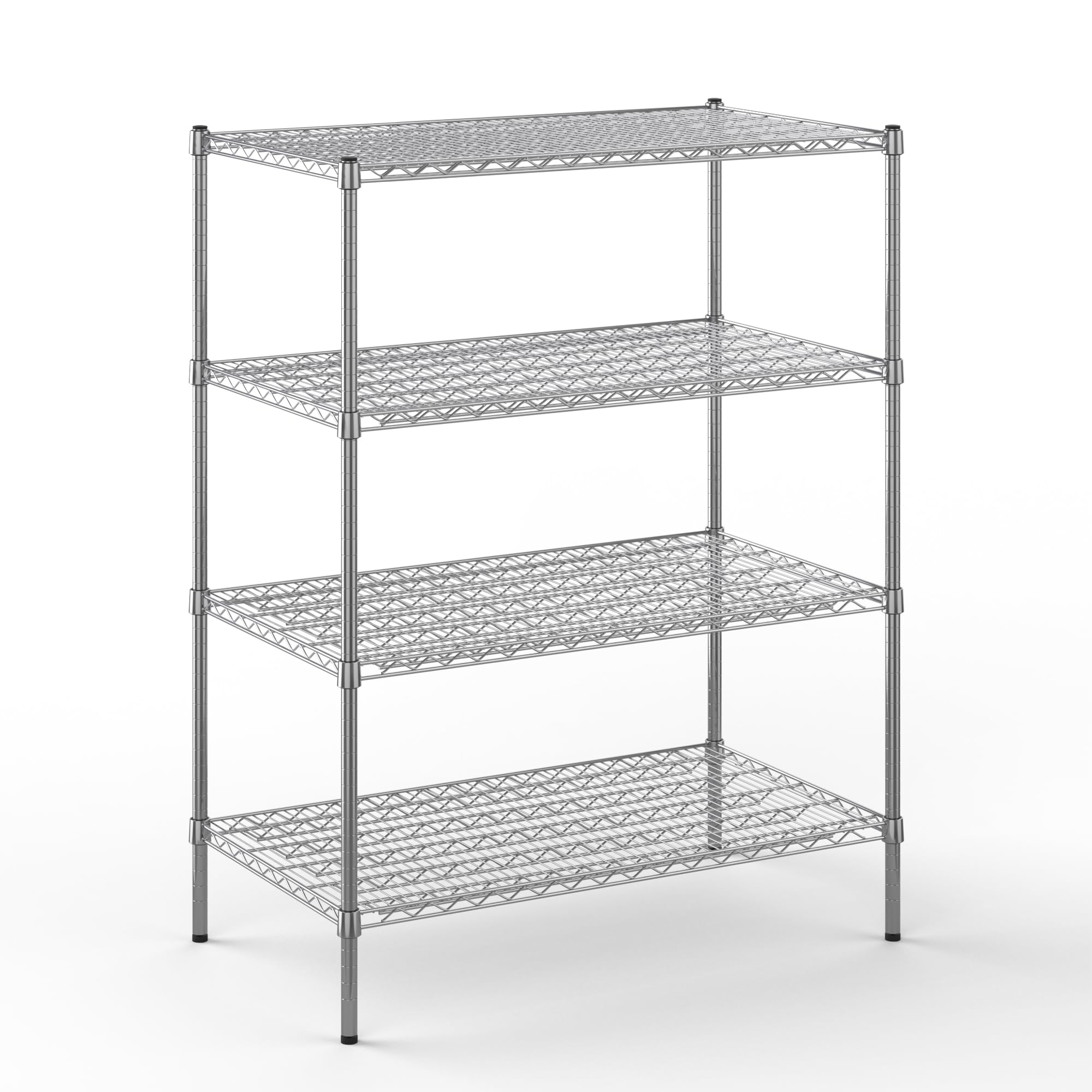 24" Deep x 42" Wide x 54" Height Wire Shelving Kit | 4-Tier | NSF Commercial Storage Rack Unit