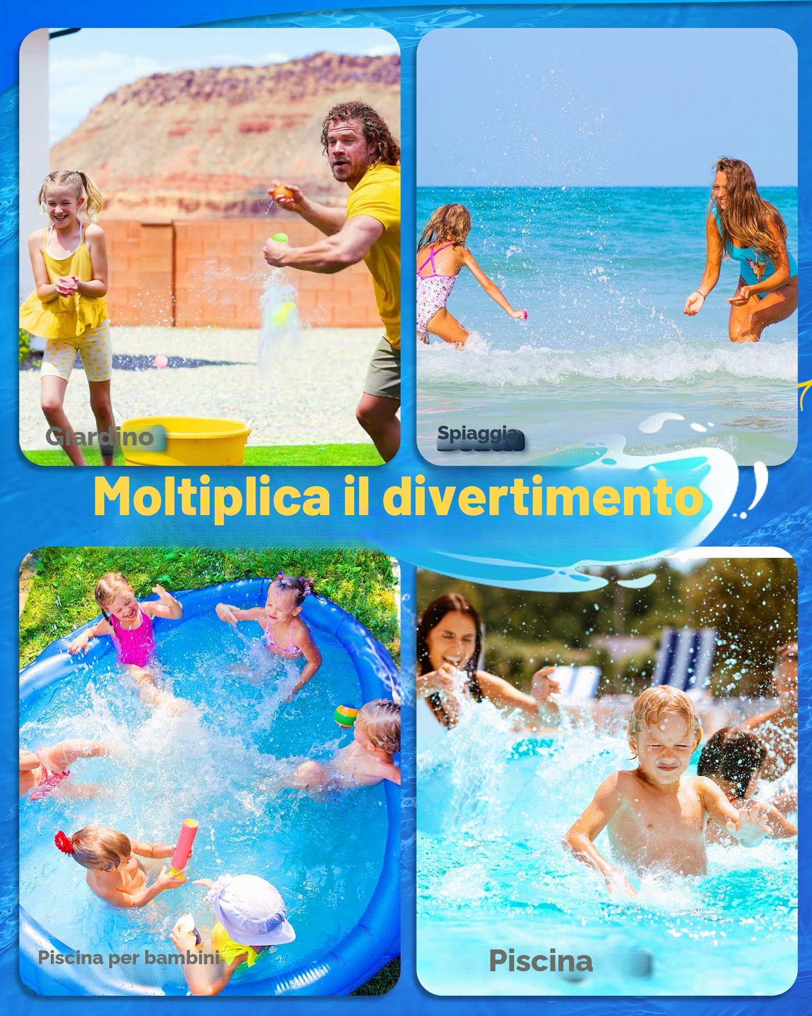 Palloncini d'acqua riutilizzabili, magnetici, autosigillanti, a riempimento rapido, ricaricabili, in silicone, per divertimento estivo, cortile, piscina, spiaggia, feste, combattimento, giochi d'acqua