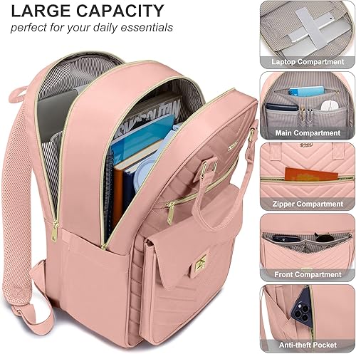 Miniatura 2 de Mochila escolar para adolescentes y niñas, bonita bolsa estética con compartimento para laptop para viajes de estudiantes universitarios, mochila