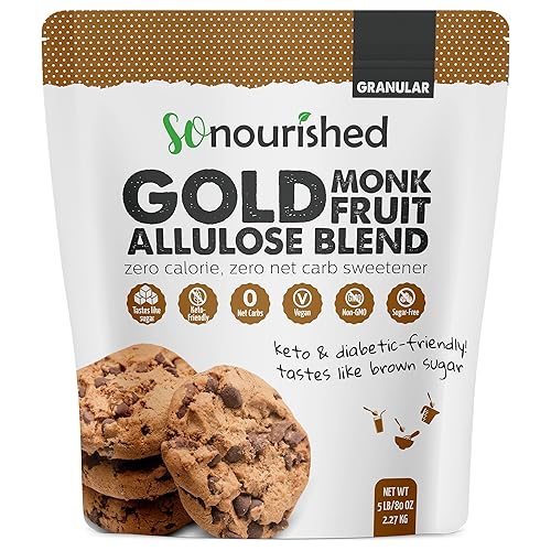 Vista 9 de So Nourished Edulcorante de alulosa granular - Sustituto de azúcar cetogénico - 0 calorías, 0 carbohidratos netos, sin OMG (5 libras / 80 onzas)