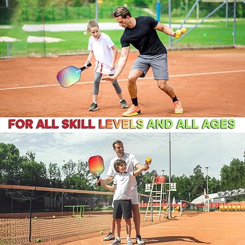 Miniatura 6 de OXIKEN Pickleball Paddles Set of 4, USAPA Approved Carbon Fiber Pickle Ball Paddle (CHS), Polypropylene Honeycomb Core, Anti Slip Sweat Absorbing