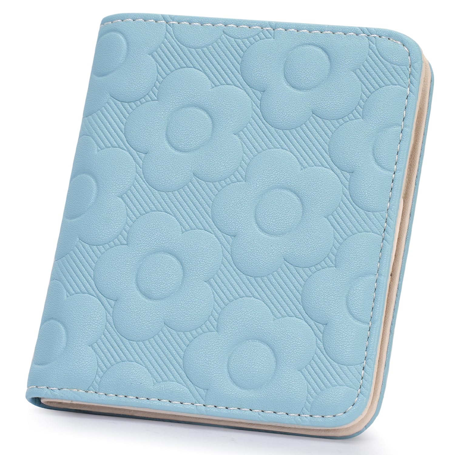 VIMUTI Womens Wallet,Slim Small Wallet Women RFID Bifold Compact Wallets for Women 3D Embossed Leather Wallet with ID Credit Card Holder Zipper Coin