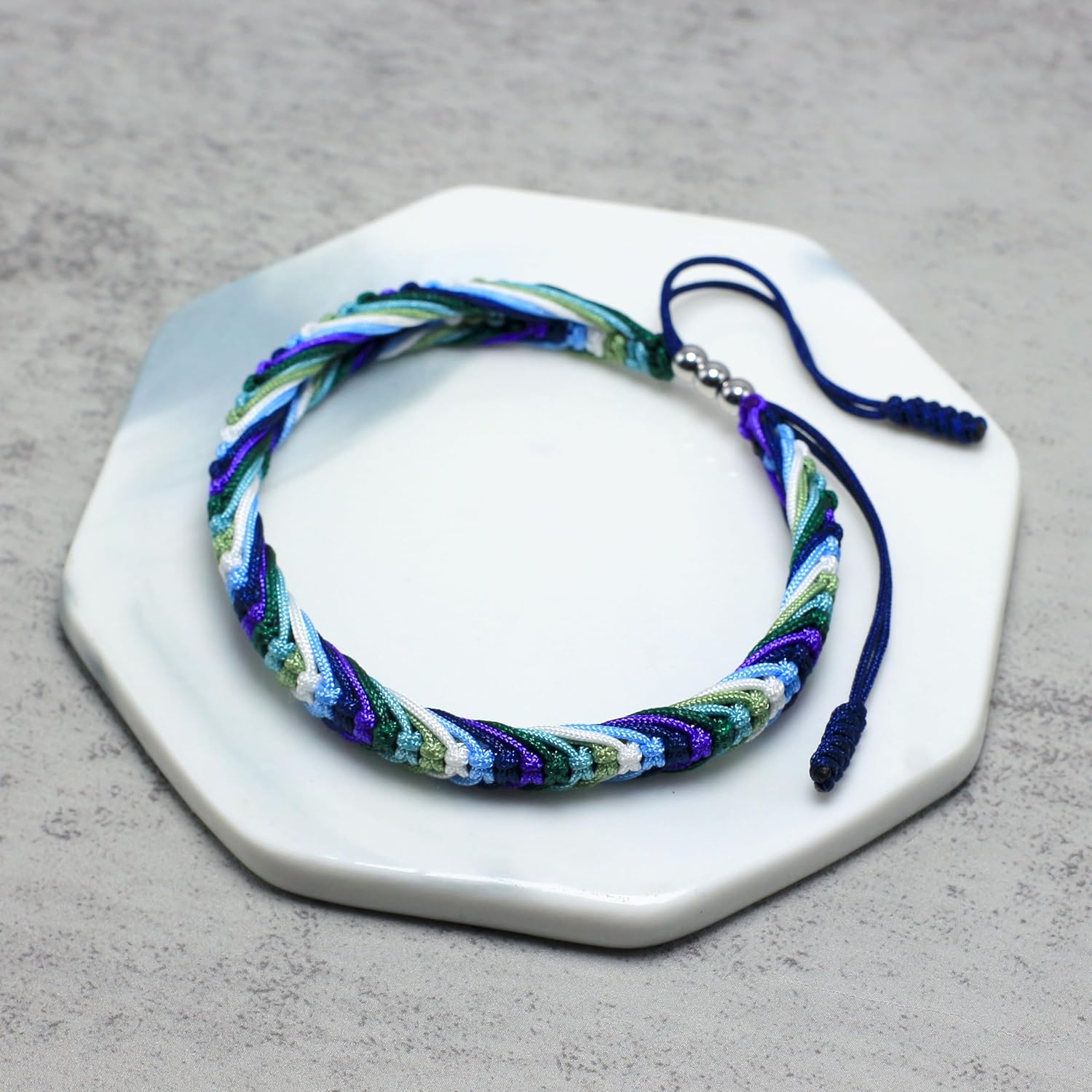 LAMIBEE Bisexual Pansexuality LGBT Proud Love Tibetan Wrist Wrap Bracelet | Amulet and Boho Rope Bracelet Bangles for Women Men Thread for Him and Her - Image 3