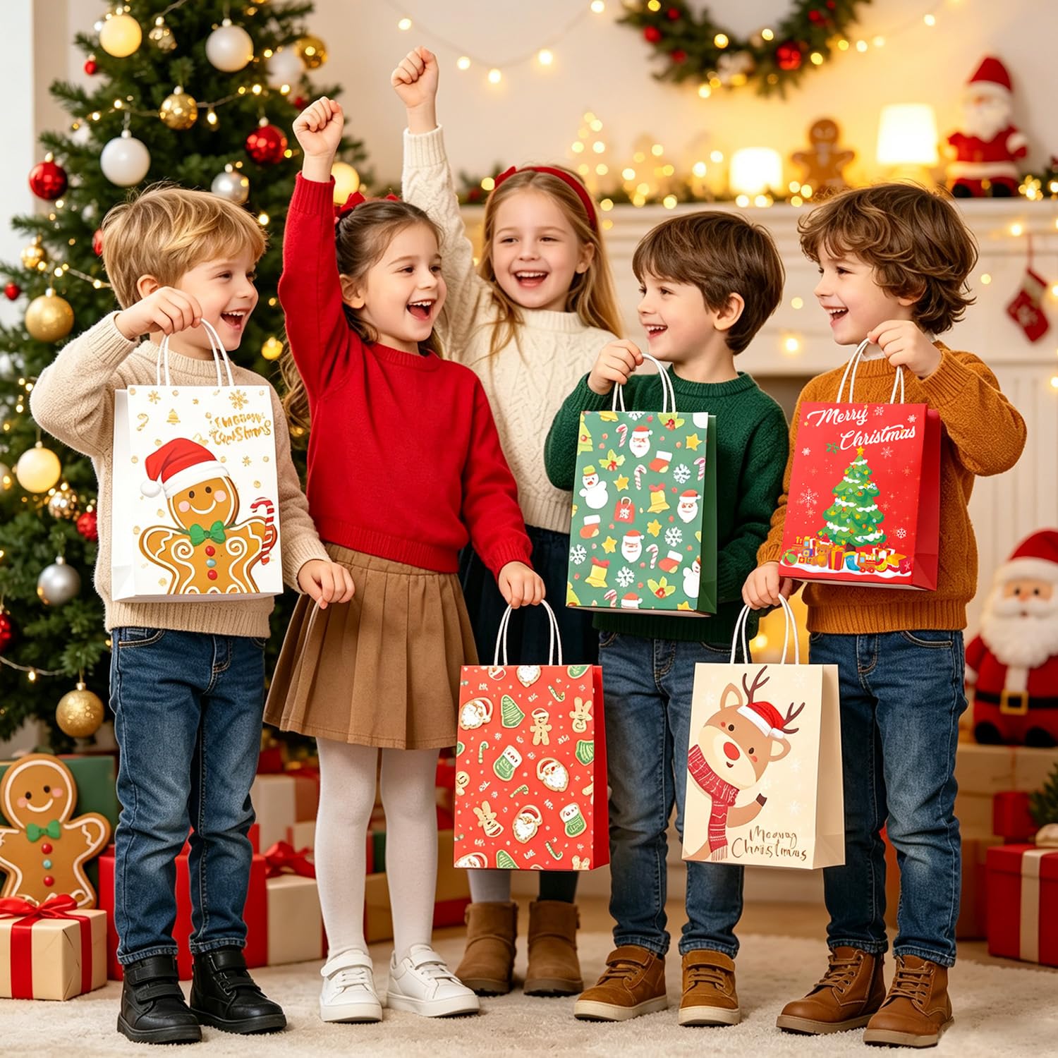 Lot de 134 cadeaux de Noël, décoration de Noël pour enfants