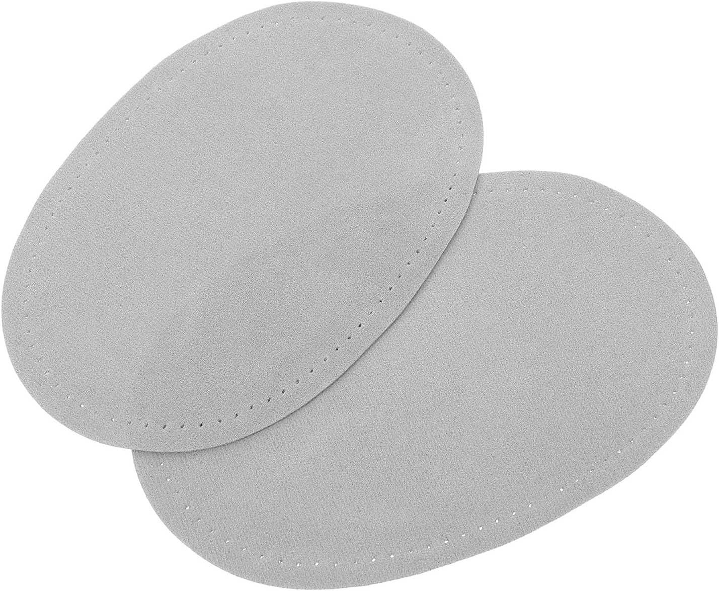 Sew-On Elbow Patches for Sweaters and Clothing Repair, 1 Pair Gray Practical Sewing Appliques Suede Backing, Sturdy Garment Patches for DIY Clothes Mending and Decoration