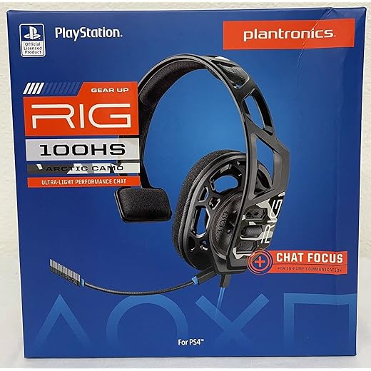 RIG 100HS Open Ear Premium Chat Headset – for Playstation PS5, PS4, Xbox Series X, Xbox Series S, Xbox One, Nintendo Switch, Mobile, & PC with 3.5mm – Noise Canceling Mic (Black with Arctic Camo)