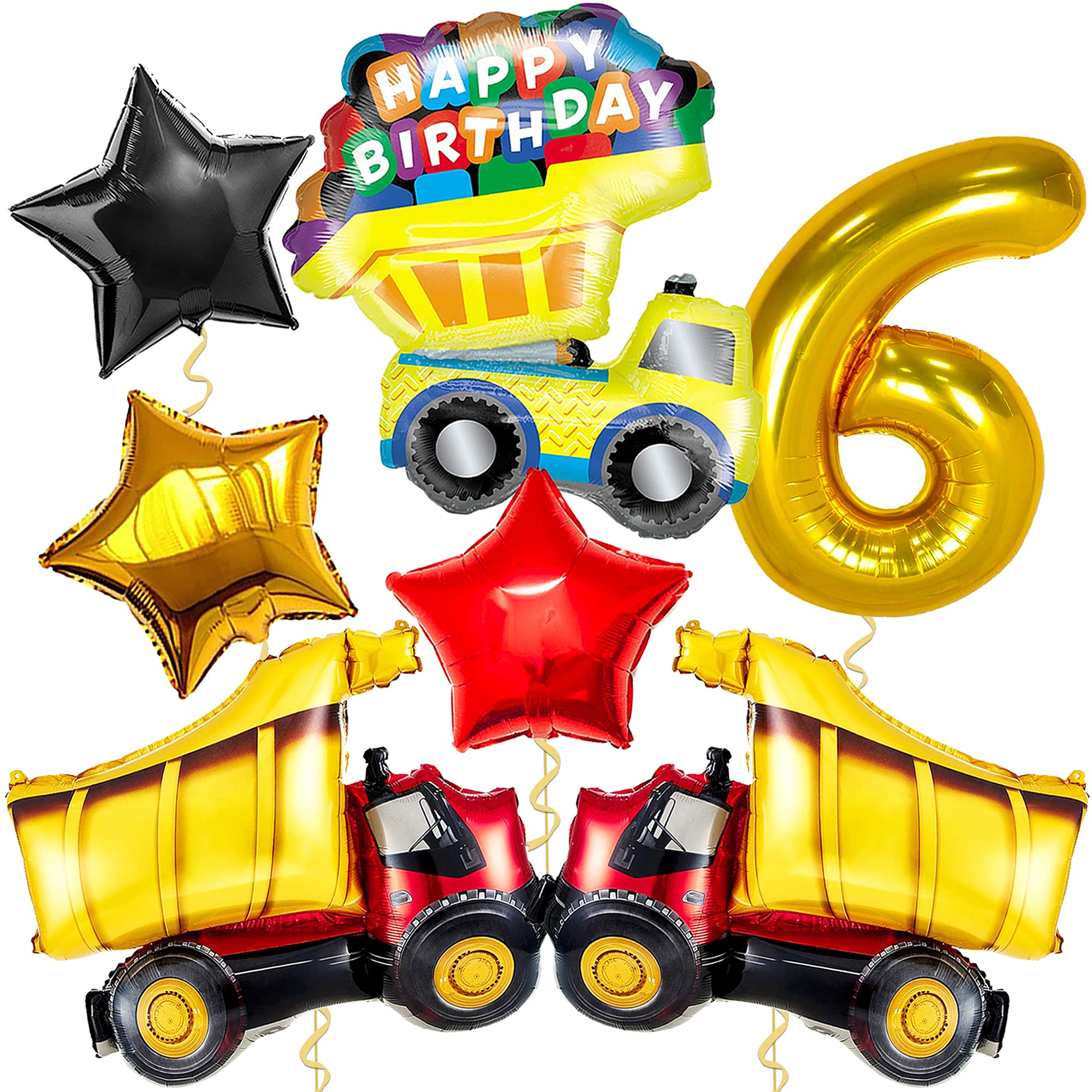 45-Piece Construction Balloon Set - 12 Inch Party Decor For Kids Construction Theme