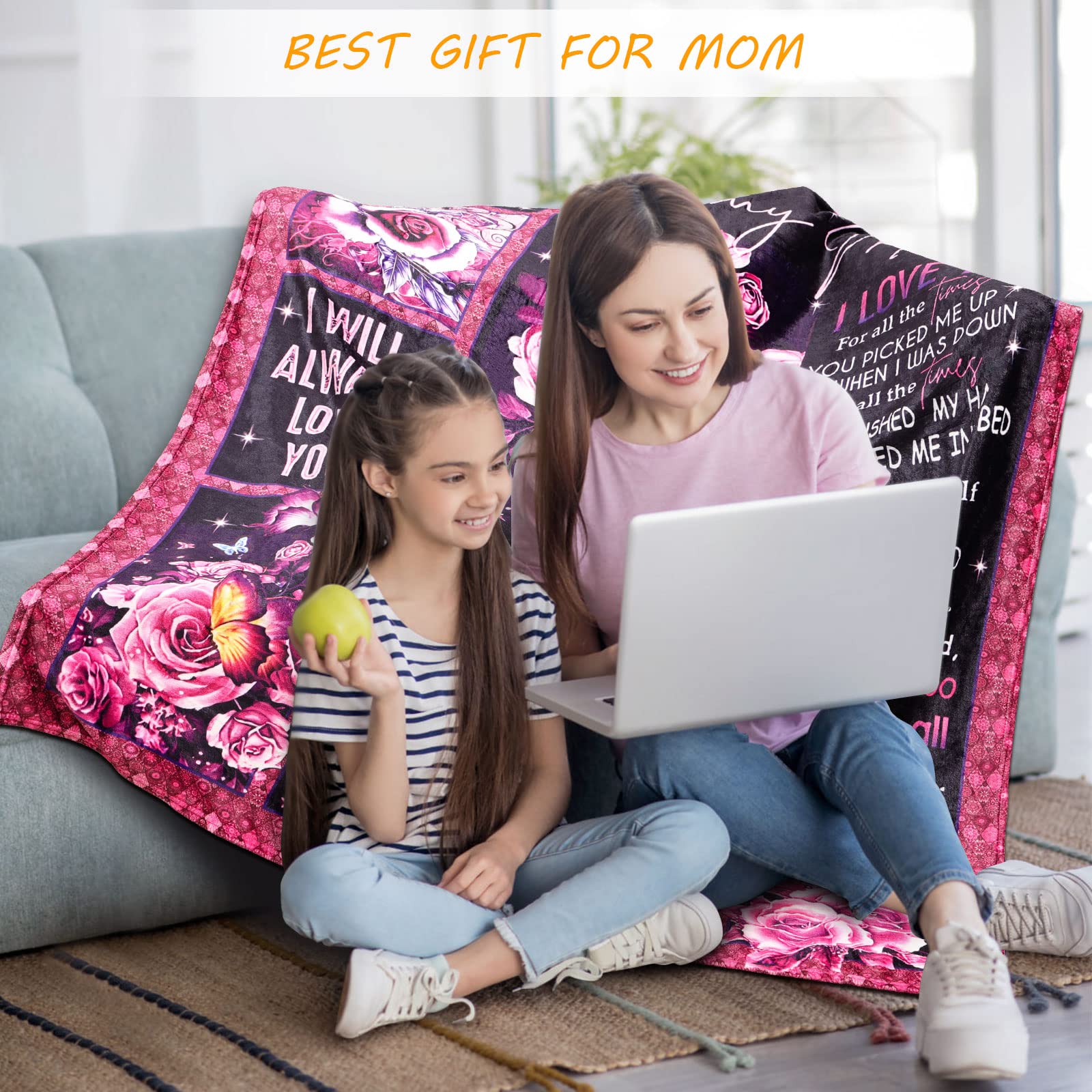 Regalos De Cumpleaños Para Mamá, Para Mamá, Manta Para Mi Mamá, Regalo De Hija E Hijo, Manta Suave Para El Día De La Madre De 60 X 50 Pulgadas