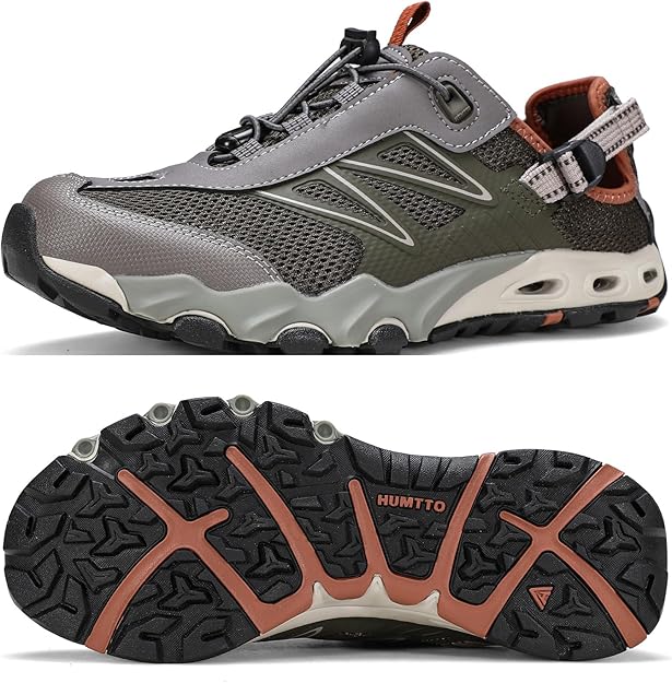 HUMTTO Water Shoes Men, Quick Dry Outdoor Sports Barefoot Shoes Non-Slip Aqua Hiking Sandals for Summer Swimming, Surfing, Kayaking, Diving – Pool, Beach, Lake & River