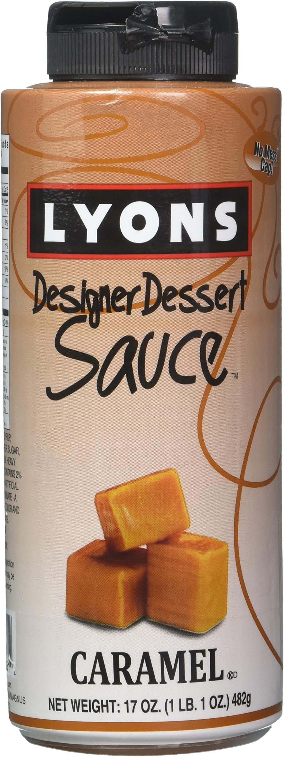 Caramel Lyons Designer Dessert Syrup Sauce, 17 oz (12 Pack)