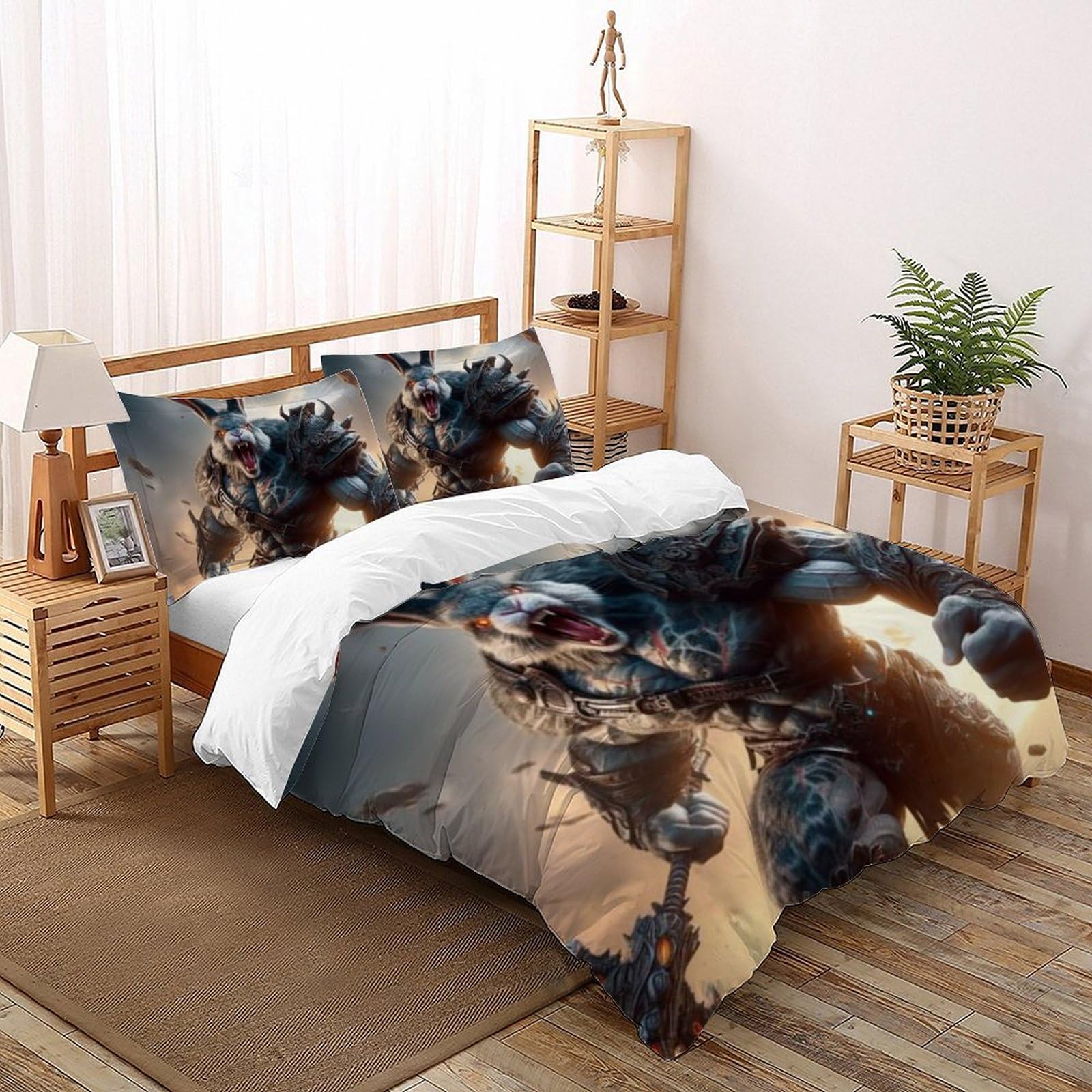 Housse de couette Animaux Land King 220x240cm pour transformer la chambre des filles