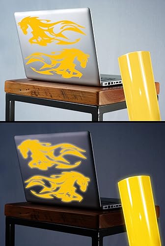 Miniatura 8 de Lámina de vinilo adhesivo reflectante para manualidades, 12 x 24 pulgadas, para Silhouette, Cricut y Cameo (paquete de 2 rollos reflectantes azules)