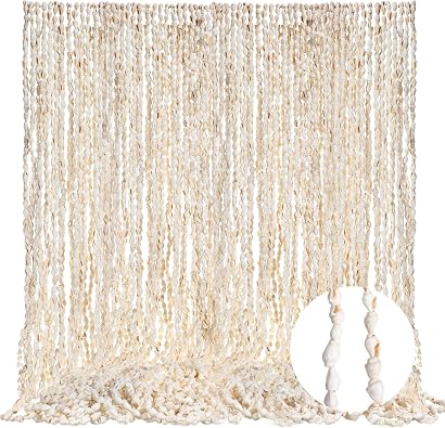 Misdary 55 Inch Hawaiian Shell Leis Bulk Seashell Lei Luau Tahitian