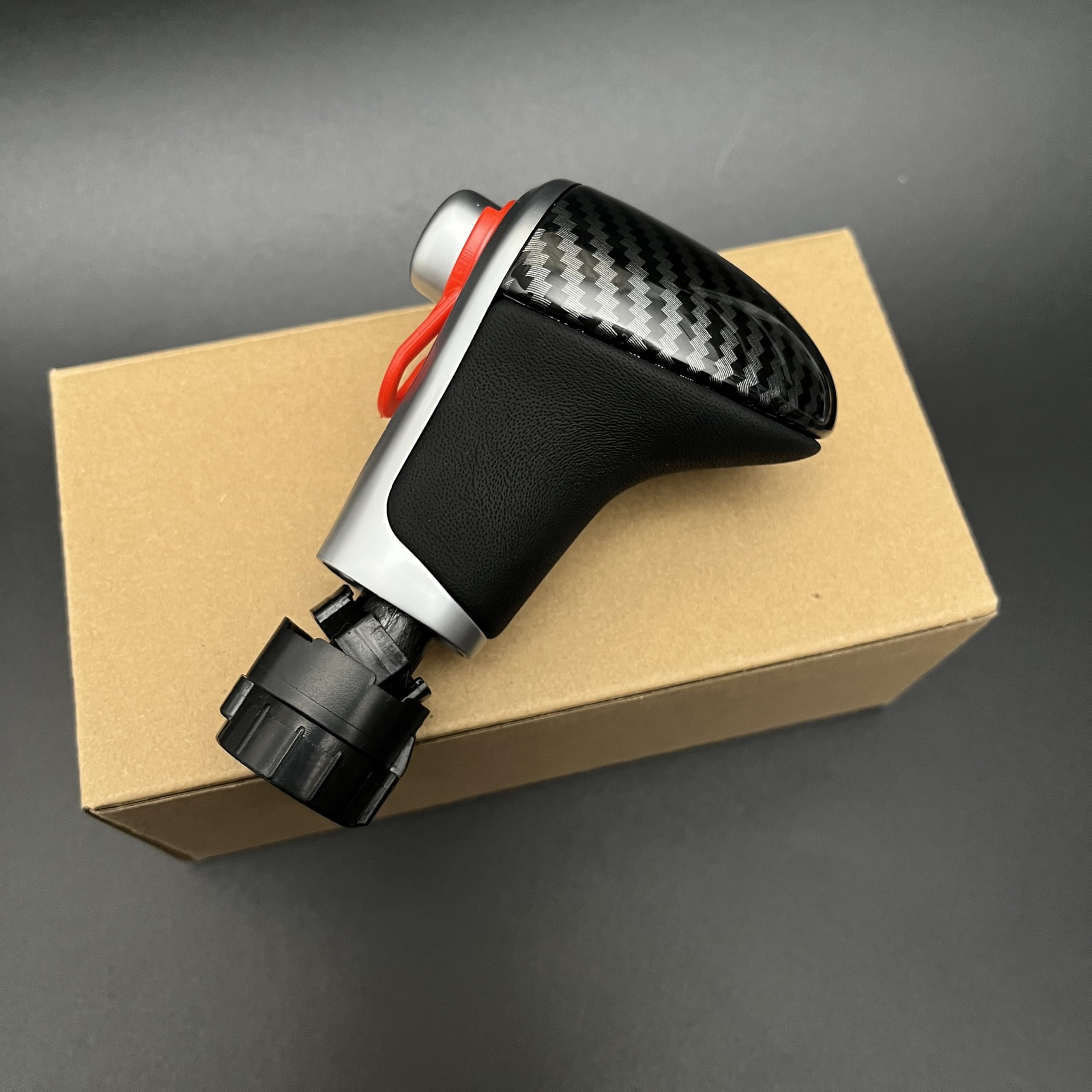 HXFYGDM Auto Parts for Audi Q7 Q5 A3 A4 A5 A6 A7 C6 C7 4G1 713 139 4G1713139 Chrome PU Carbon Fiber Pattern Gear Shift Knob LHD Car(Chrome PU Carbon)