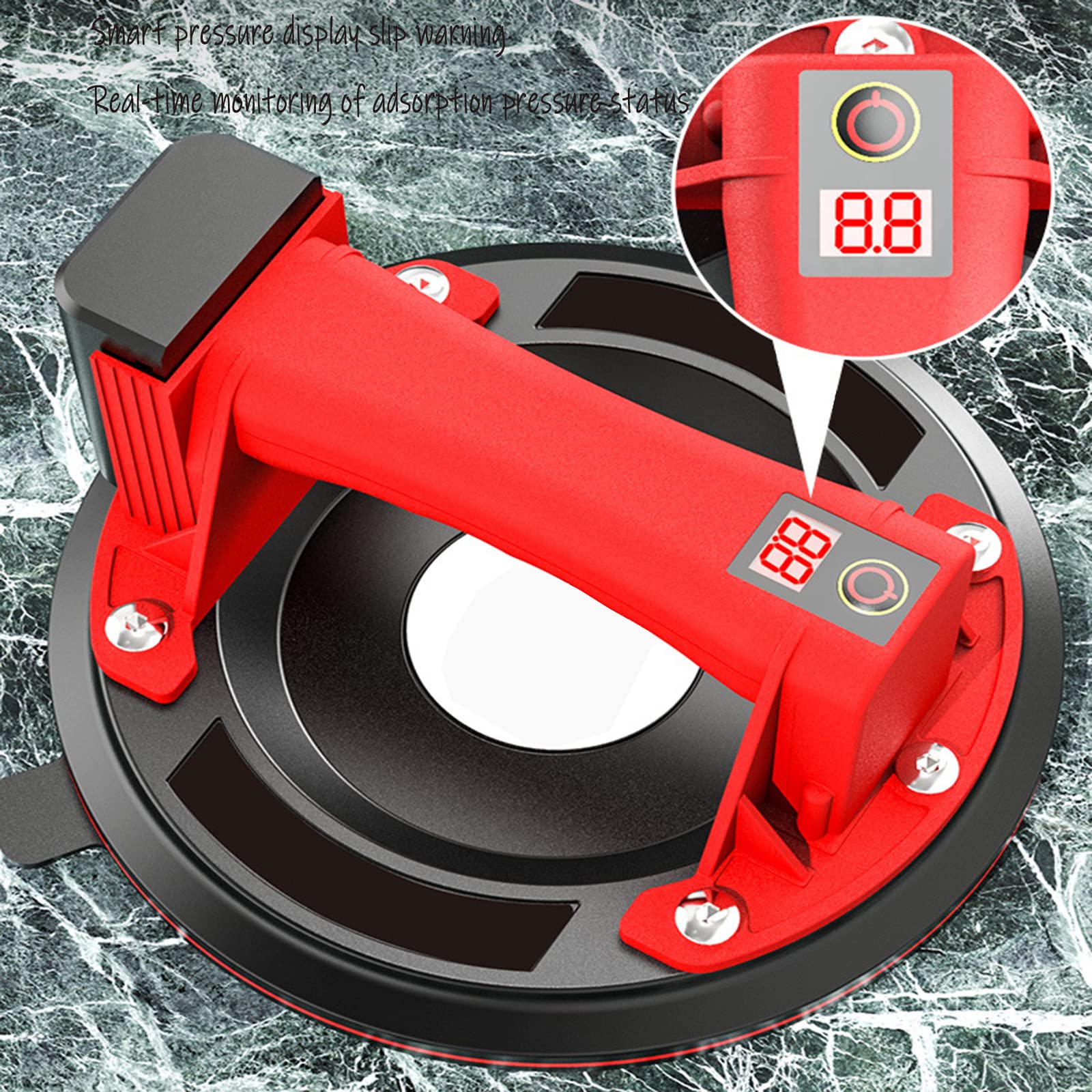 Bomba de AIRE de vacío de 8 pulgadas, suministro de AIRE automático, Extractor de Ventosa eléctrica, Ventosa eléctrica, mantenimiento de presión Inteligente, pantalla Digital, Color Rojo