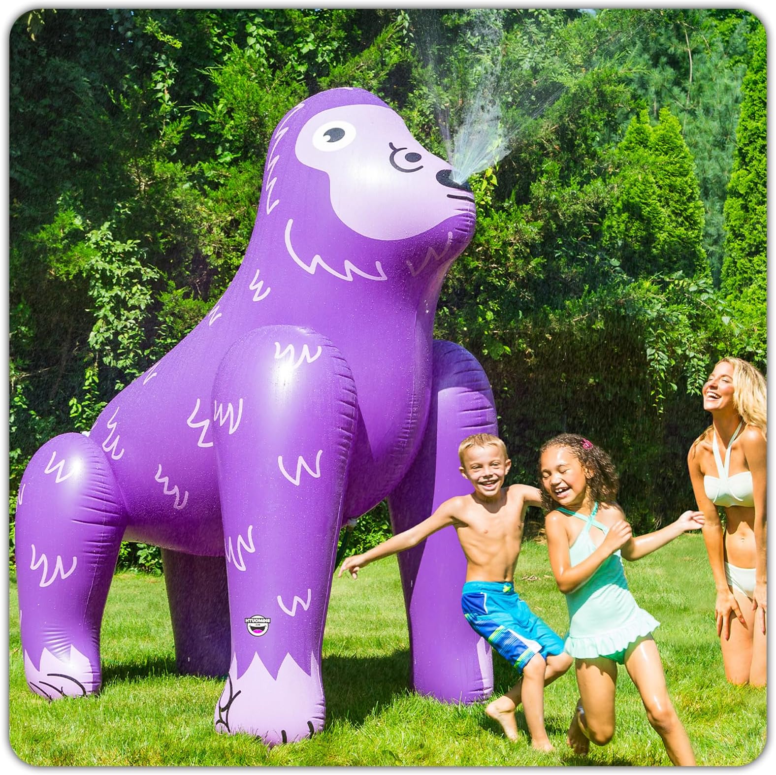 BigMouth Inc (Ape Yard) - Giant Purple Ape Inflatable Kids Yard Sprinkler - Inflatable Sprinkler, Easy to Clean, Inflate/Deflate, Transport, and Store