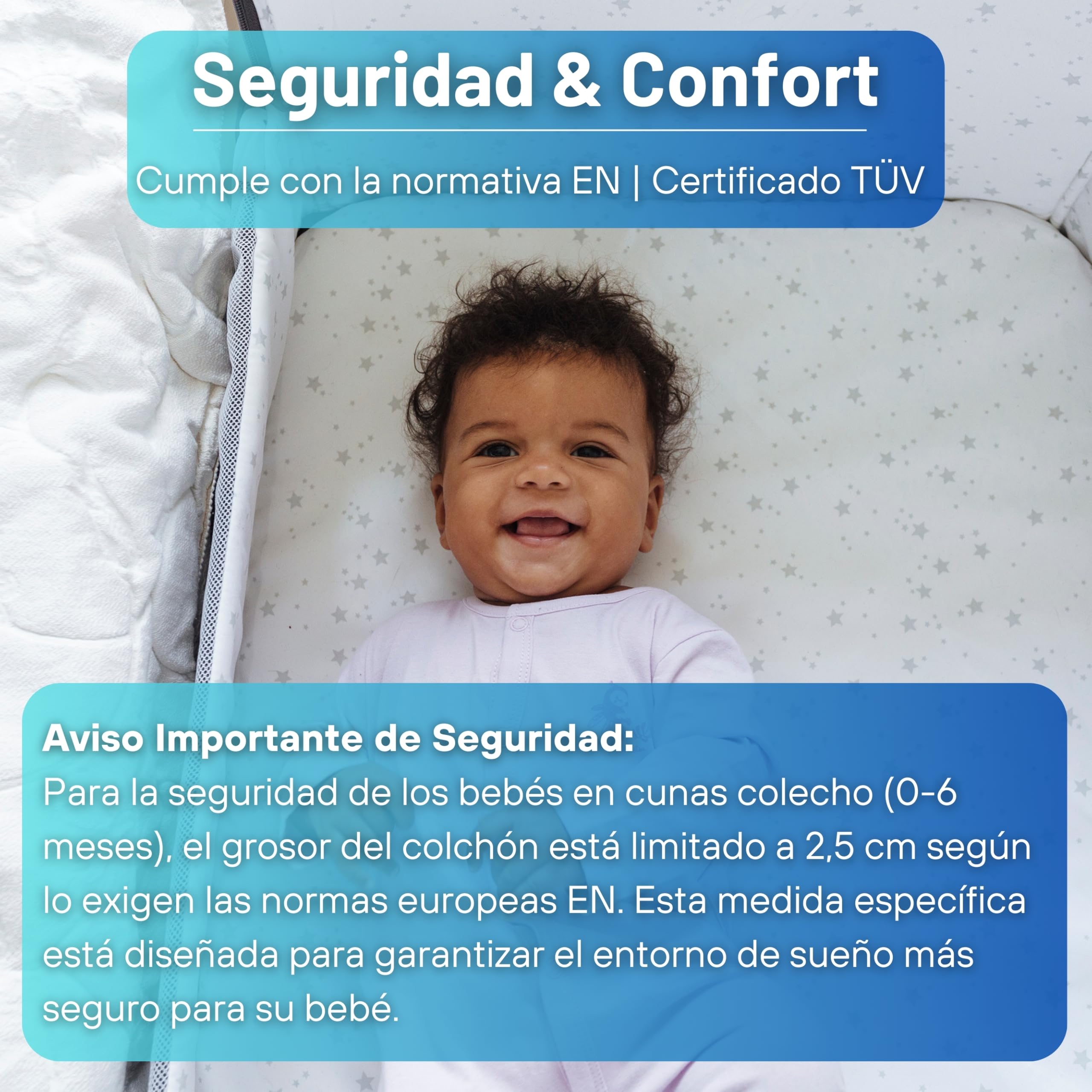 DROMADER Cuna Colecho Bebe – 0-6 Meses - Cuna Portátil con Ruedas - Malla Transpirable - Colchón Cómodo Incluido - 7 Alturas Ajustables - Función Balanceo - Gris