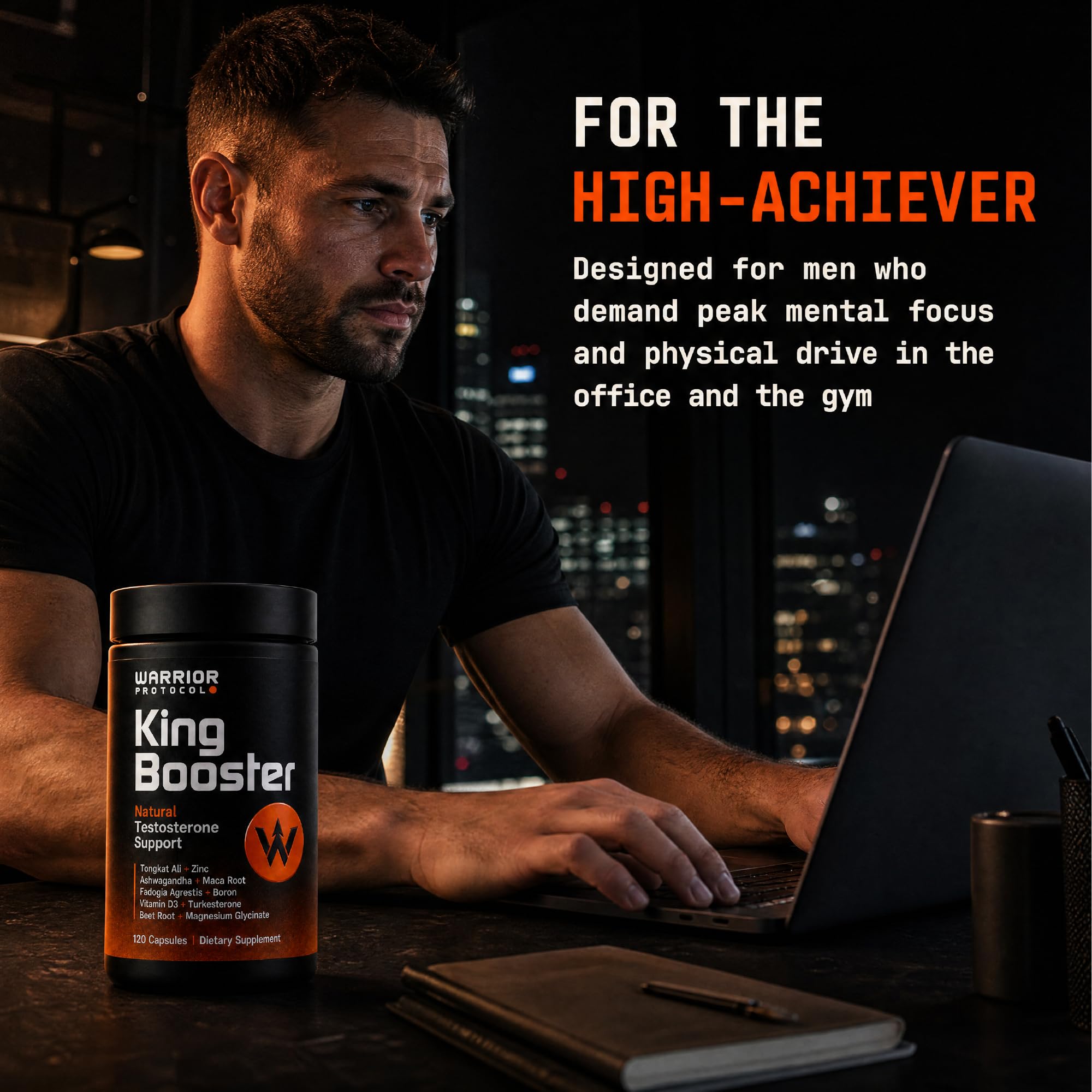 WARRIOR PROTOCOL King Booster Natural Testosterone Booster for Men - Testosterone Supplement for Men with Ashwagandha & Tongkat Ali | Muscle Growth, Libido, Stamina & Strength Support — Amazon image 7
