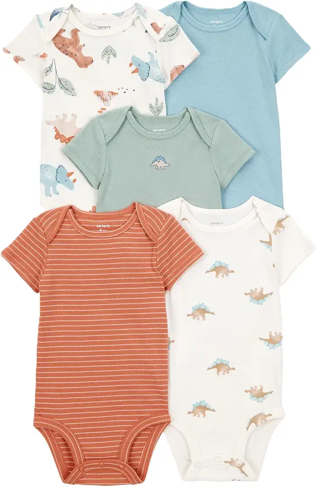 Carters 5 Pack Original Sleeve Bodysuits