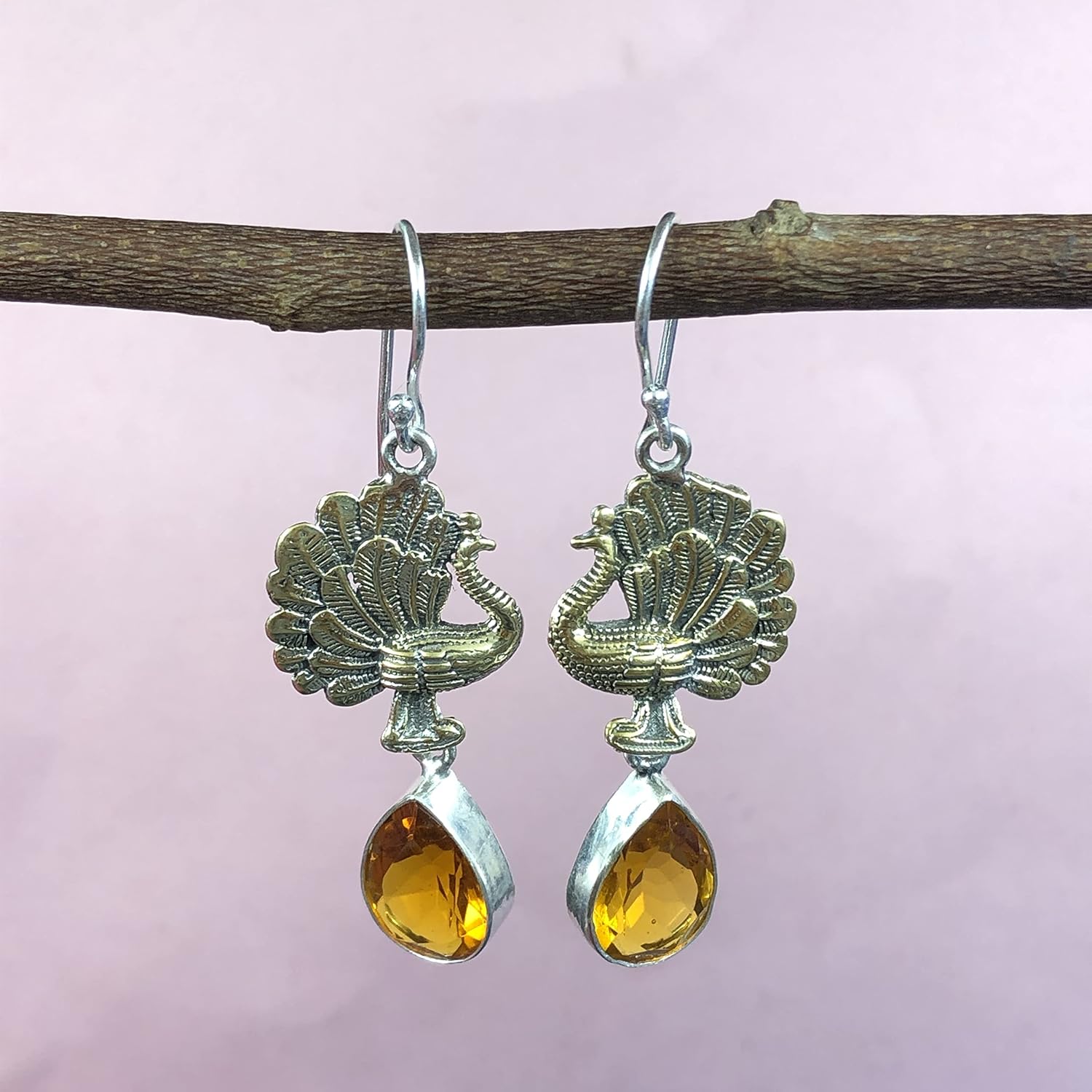 Natural CITRINE Gemstone 925 Sterling Silver Jewelry Earring,Stylish Earring For Her,Fine Jewelry,Drop & Dangle Earring,Handmade Jewelry Earring, Sterling Silver, yellow citrine