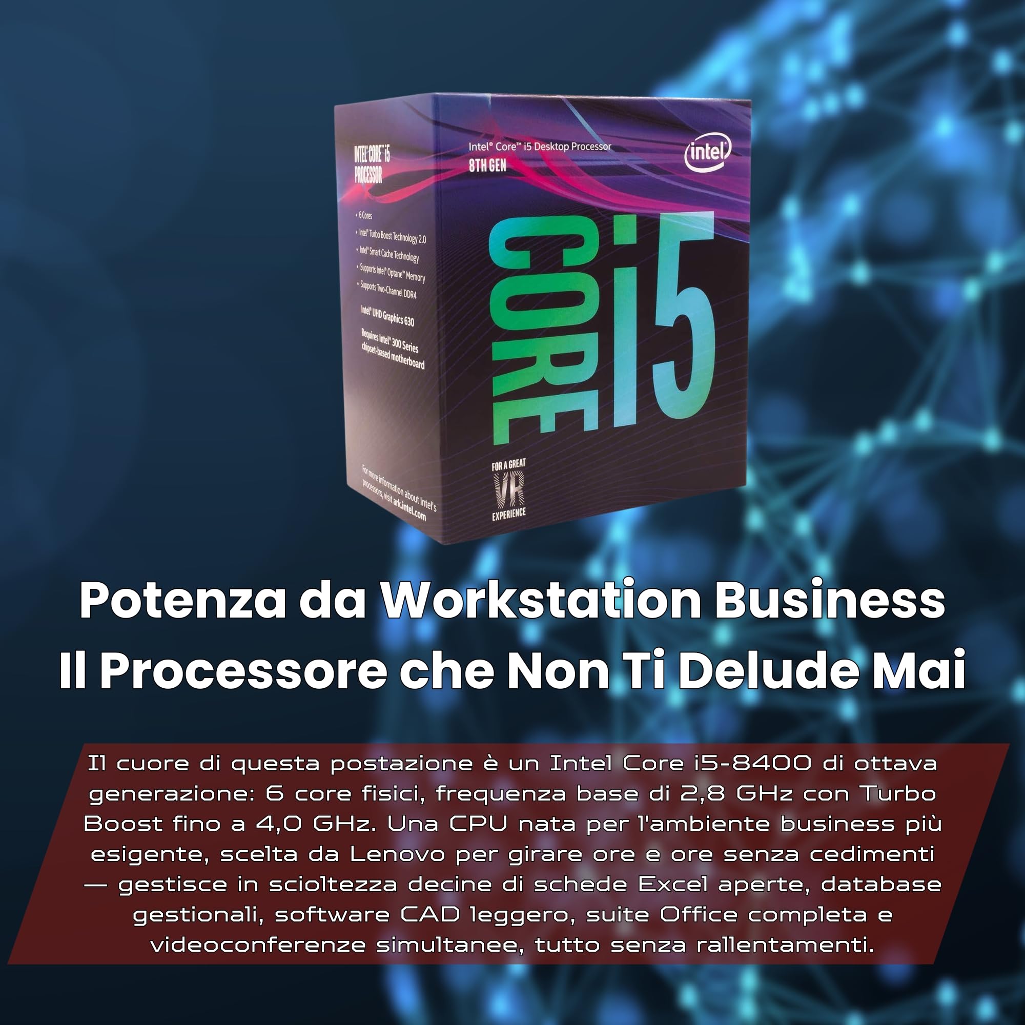 Lenovo Postazione ufficio completa Pc Desktop Intel Core i5-8400 Fino a 4.60 Ghz | Ram 16GB | SSD 512GB | Monitor 27" ThinkVision FullHD Win 11 OFFICE 2021 Ricondizionato con Multifunzione wifi