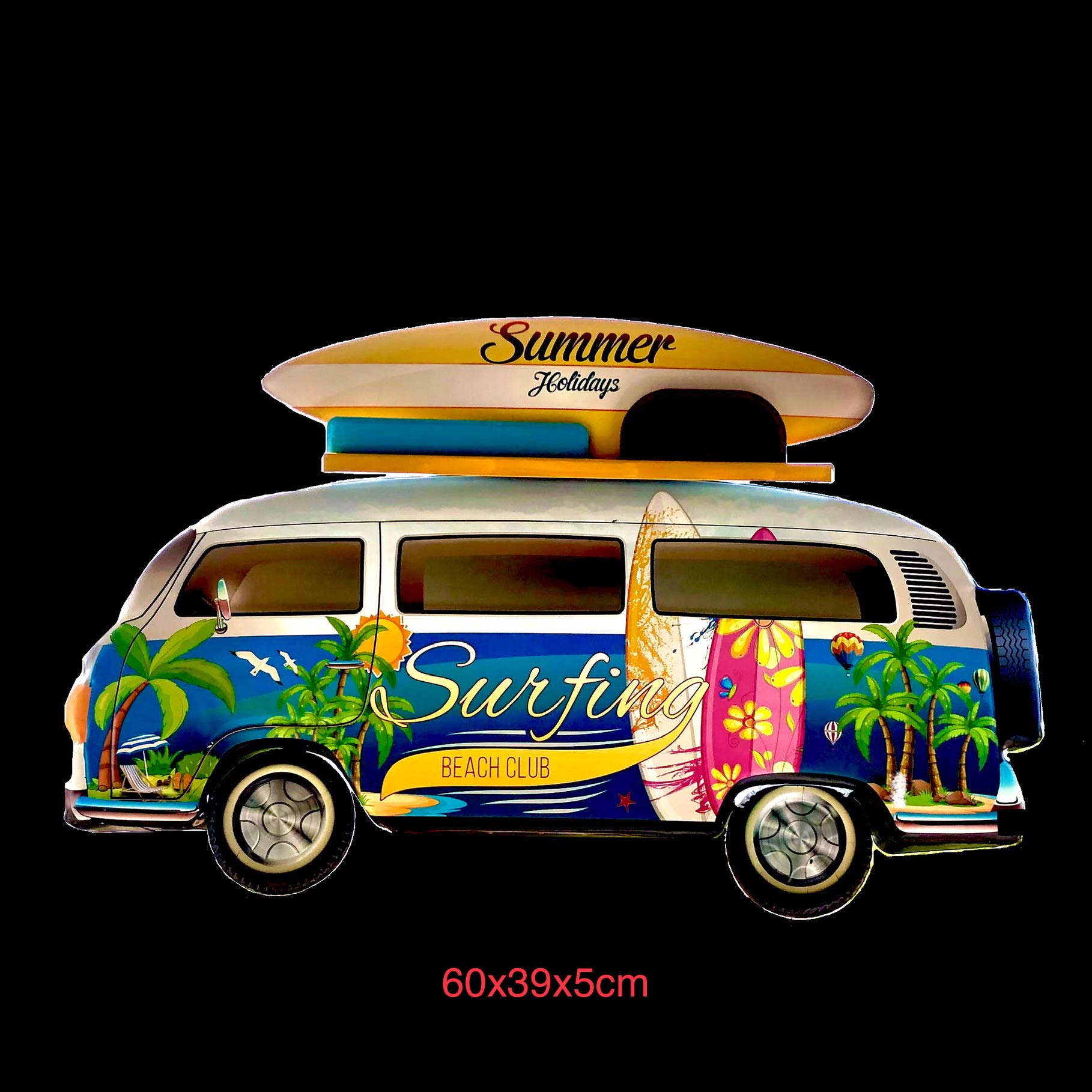 Targa In Metallo Vintage Per Parete 'Drink In My Hand And My Toes In The Sand' - Decorazione Retrò 40x14 Cm - 2