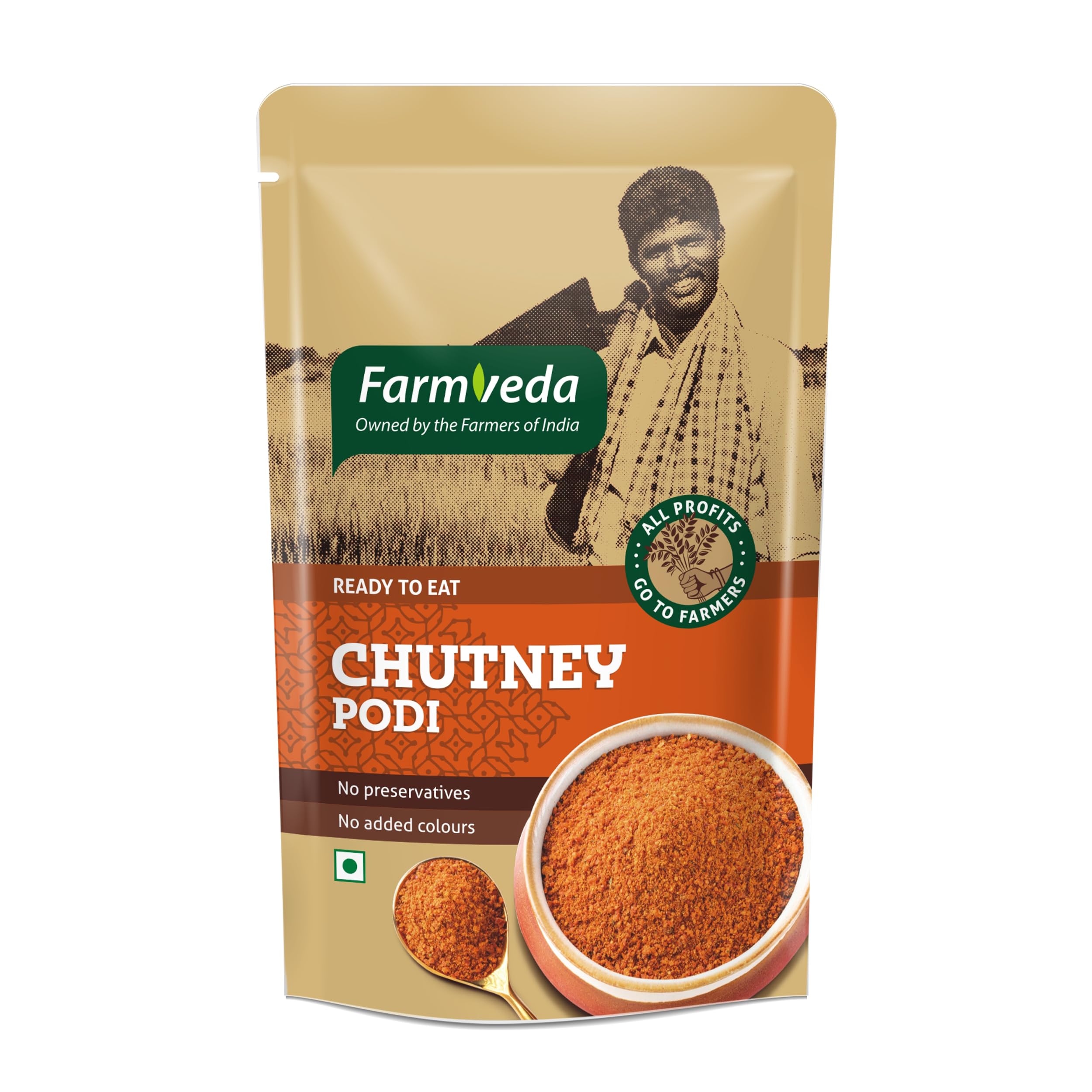 Farmveda Chutney Podi | 100g (Pack of 2)| Authentic South Indian Spiced Powder | No Preservatives, No Added Colours | Perfect with Idli & Dosa | Ready-to-Eat | Farmer-Owned Brand-image-46