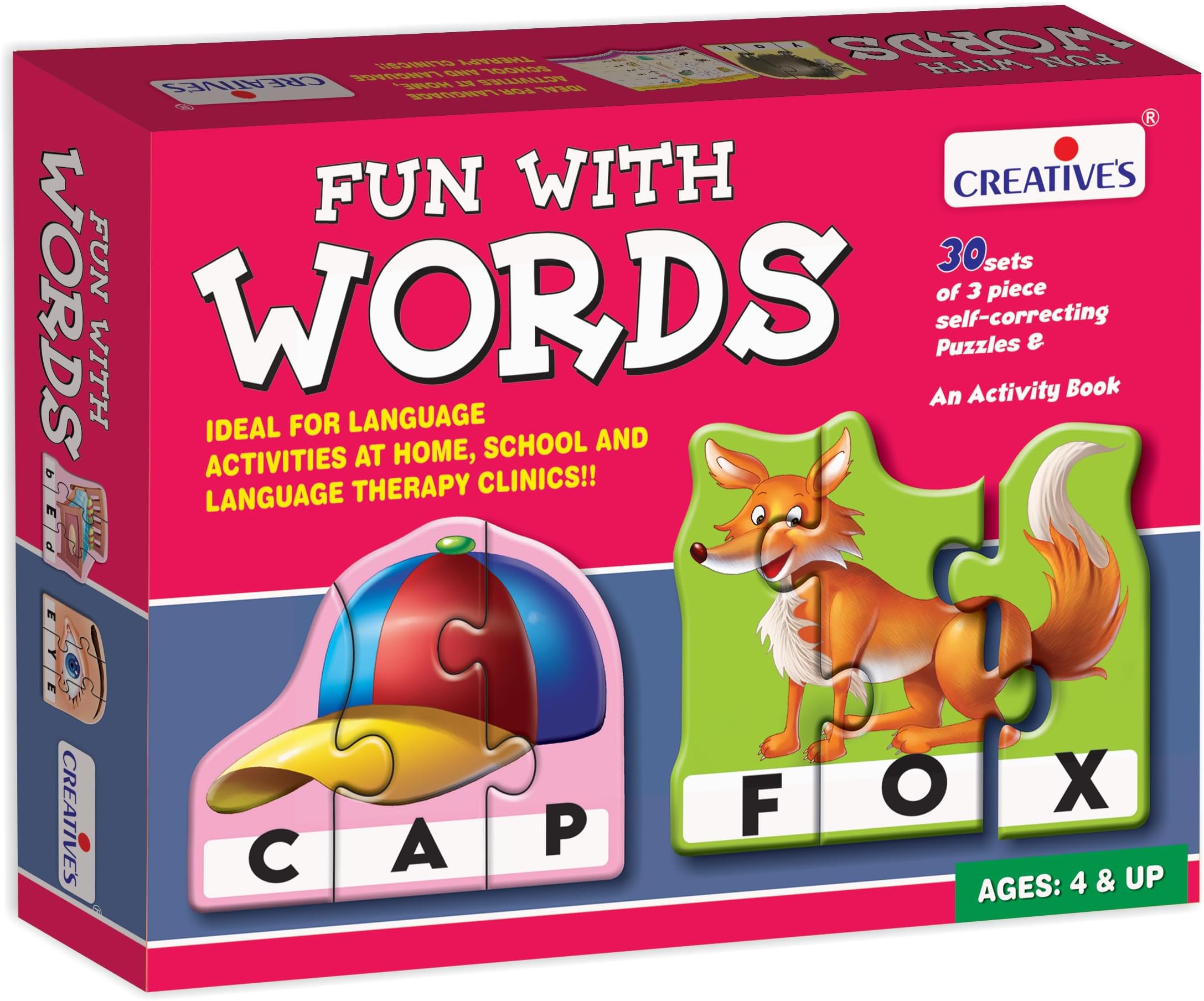 Creative's Fun With Words - 3 Letter Words - Develops Reading & Spelling Skills - Learning - Pre-school Game - Home Learning - Educational Game - Creative's Pre-School Series - Ages 4 & Up