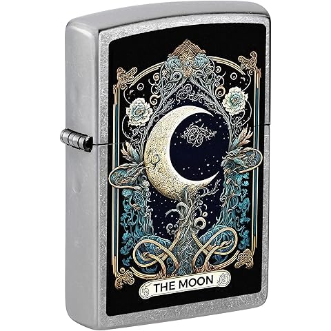Zippo Lighter: The Moon Tarot Card - Street Chrome 81703