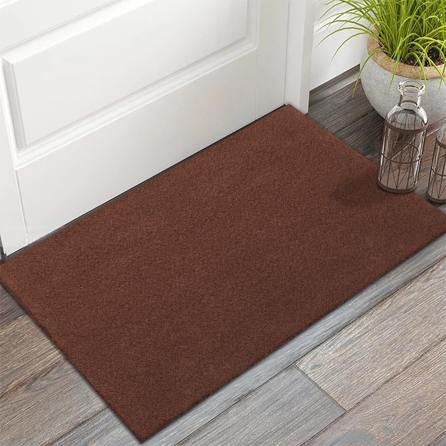 AAZZKANG Blank Doormat Outdoor Entrance Non Slip Front Door Mat 2-Pack Ultra Absorb Mud Easy to Clean Multi-Purpose Carpet for Patio,Garden,Home Large 36"x24"
