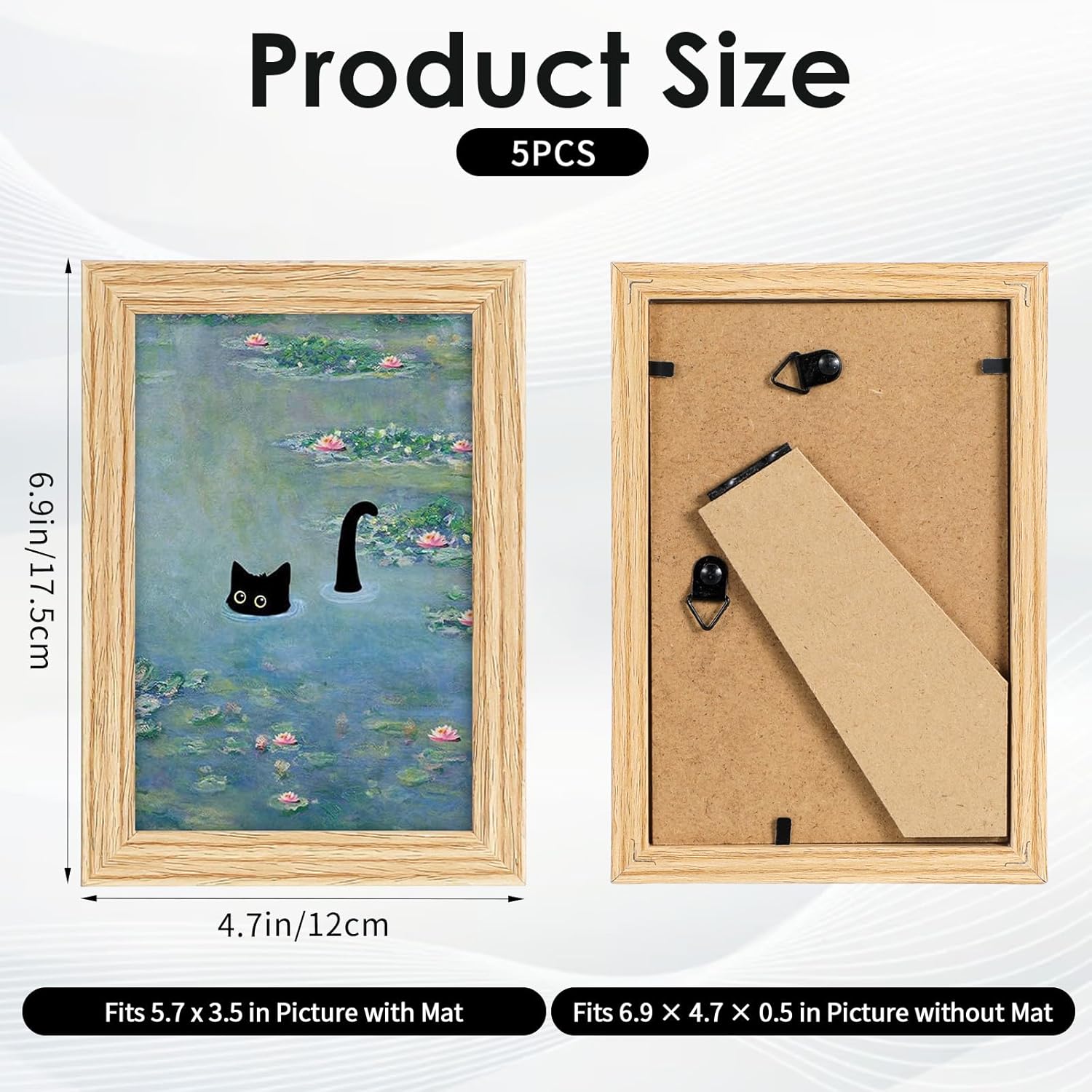 4x6 Inch Picture Frame Set of 10, Rustic Farmhouse Photo Frame with Tempered Glass, Distressed Vintage Picture Frame 3.5x5 with Mat and 4x6 without Mat for Wall Mount or Tabletop Display - Image 2