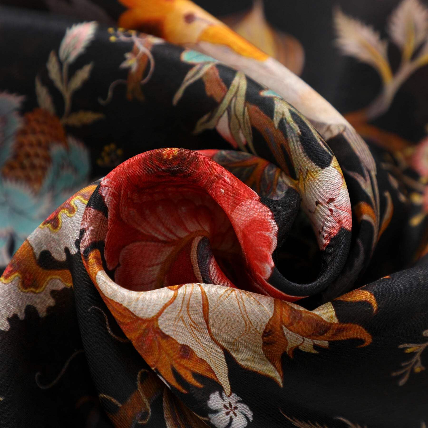 Hamzah Foulard en soie naturelle pour femme | Écharpe avec imprimé inspiré des peintres célèbres | Pashmina en soie grande | Cousu à la main | Accessoire élégant pour cou, cheveux ou épaules