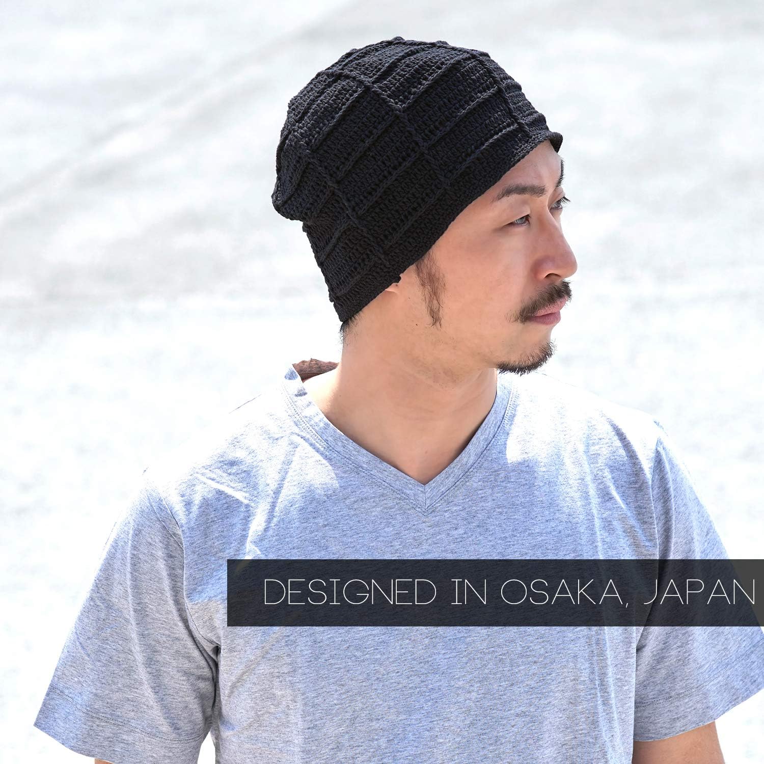 CHARM Mens Summer Beanie Cotton - Womens Crochet Slouch Cap Hand Made Chemo Hat - Image 6