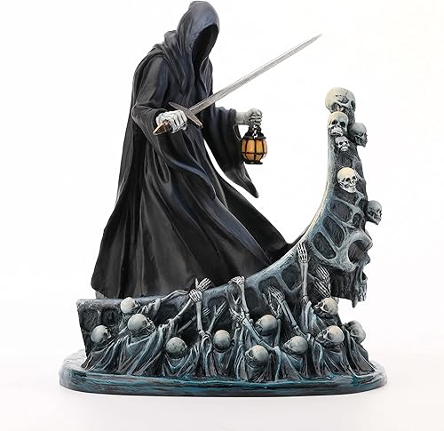 Miniatura 2 de Veronese Design Escultura de resina pintada a mano, 7 7/8 pulgadas de alto, diseño de mensajero oscuro y el ferry de la maldita estatua de la parca