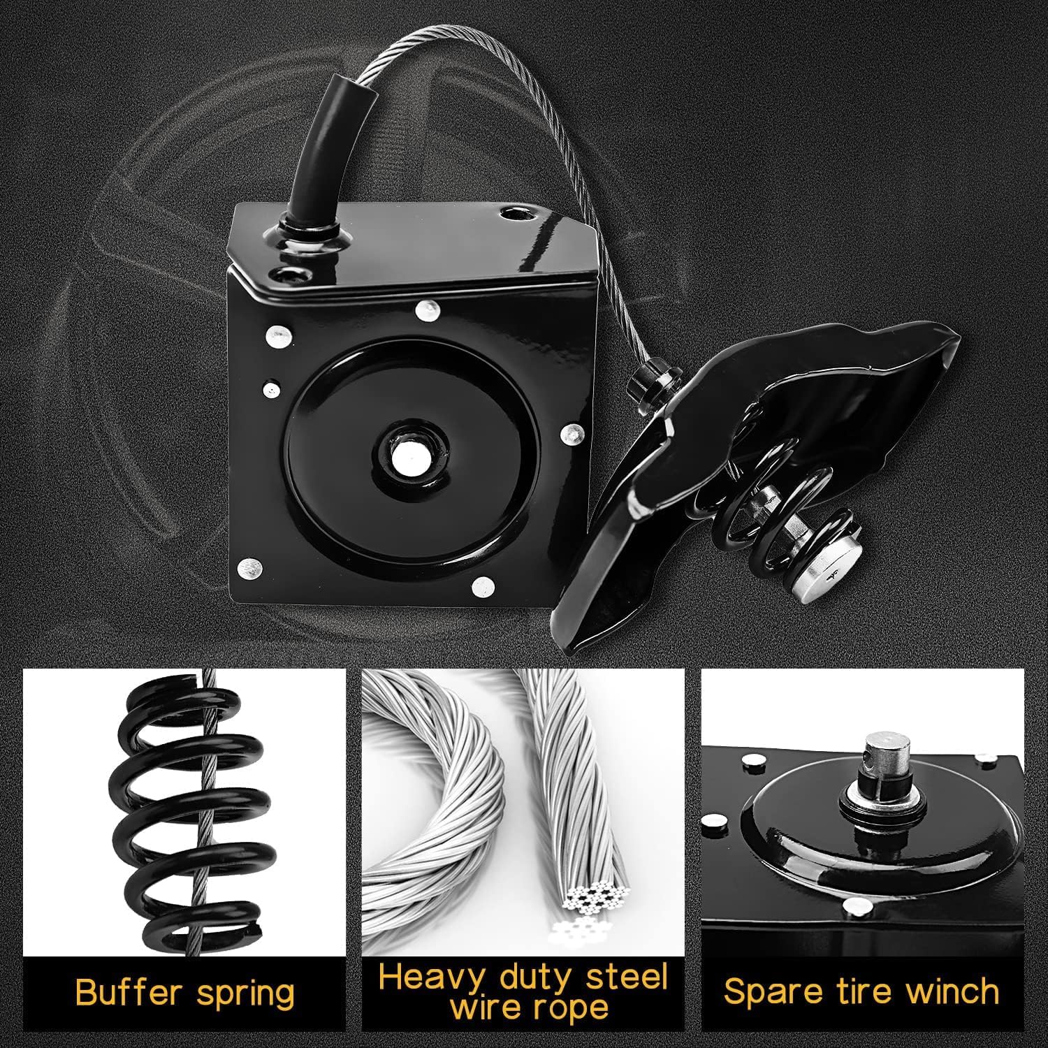 924-538 Spare Tire Hoist Wheel Carrier Winch Lifter Fit for Dodge Ram 1500 2002-2005 | Dodge Ram 2500/3500 2003-2010 | Ram 2500/3500 2011-2012 | Replace 52020568AD