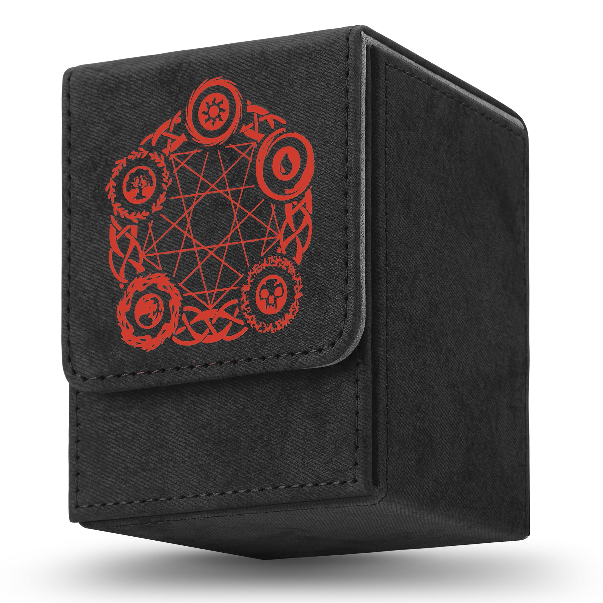 Deoyibu – Boîte à Cartes Commander 100+ – PU Avec Fermeture Magnétique – Compatible MTG, Yu-Gi-Oh!, TCG – 102 X 82 X 79 Mm
