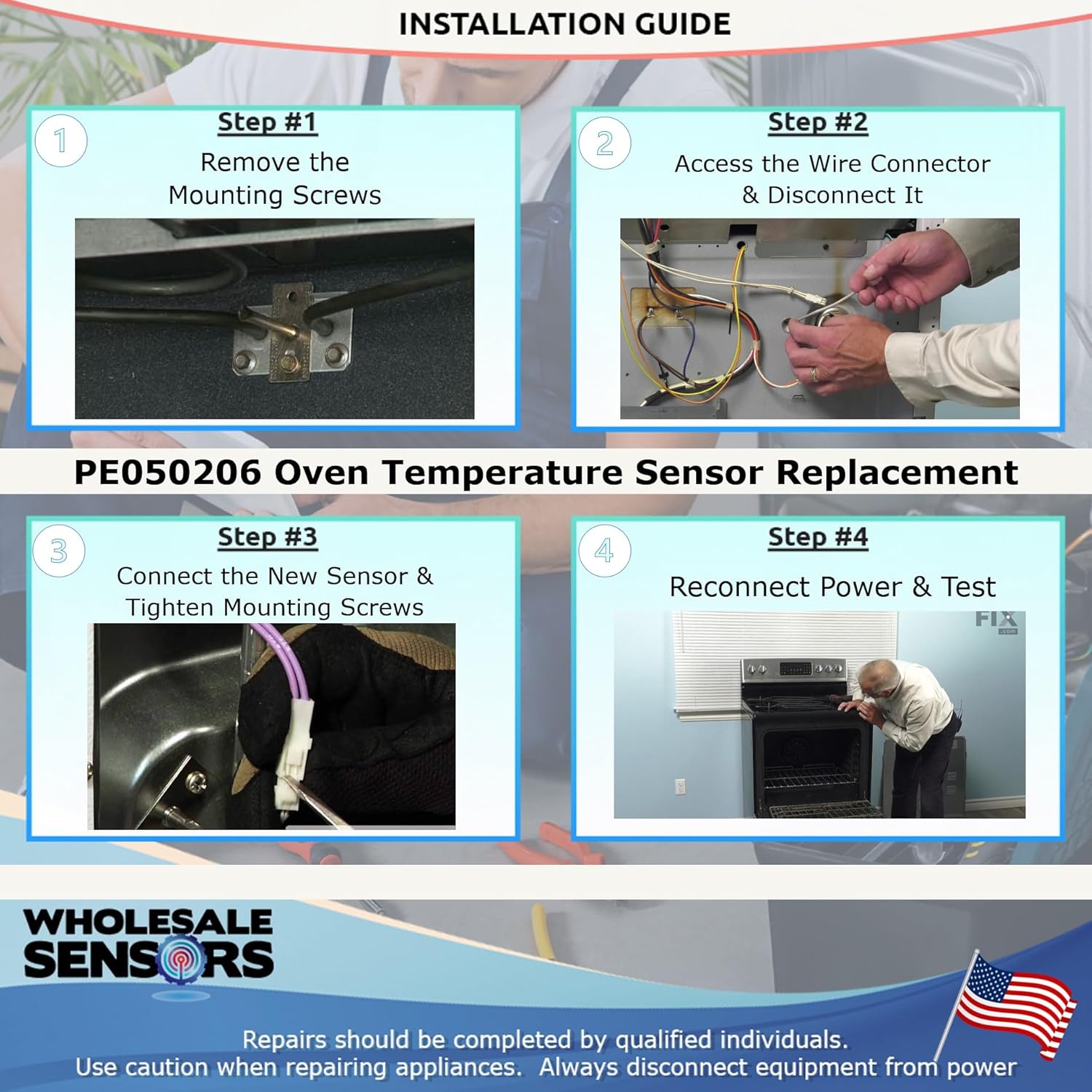 Replacement Viking PE050206 RTD Oven Range Thermostat Probe Temperature Sensor, 12 Month Warranty & USA Support